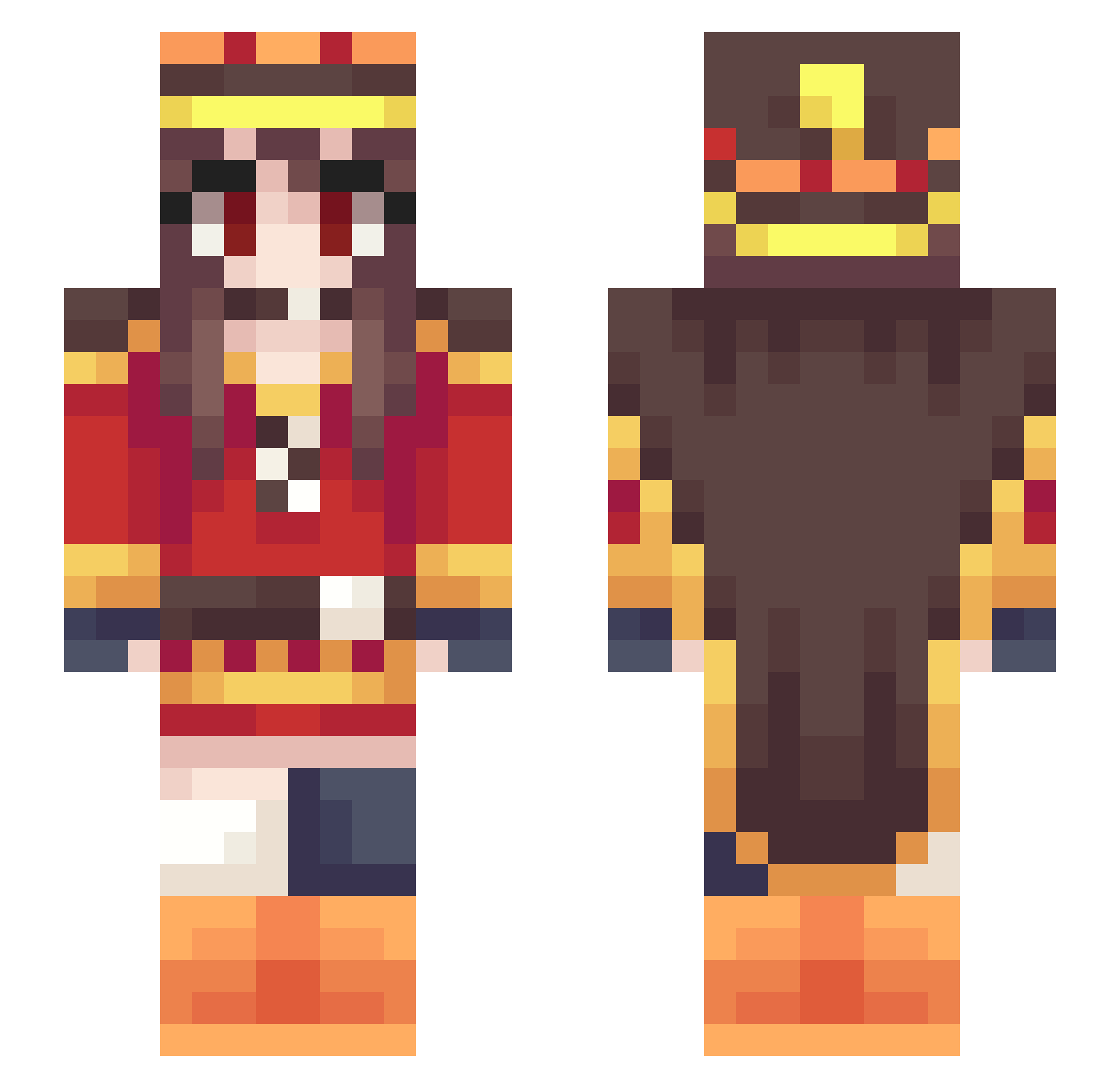 Jamill_ Minecraft skin, front and back view