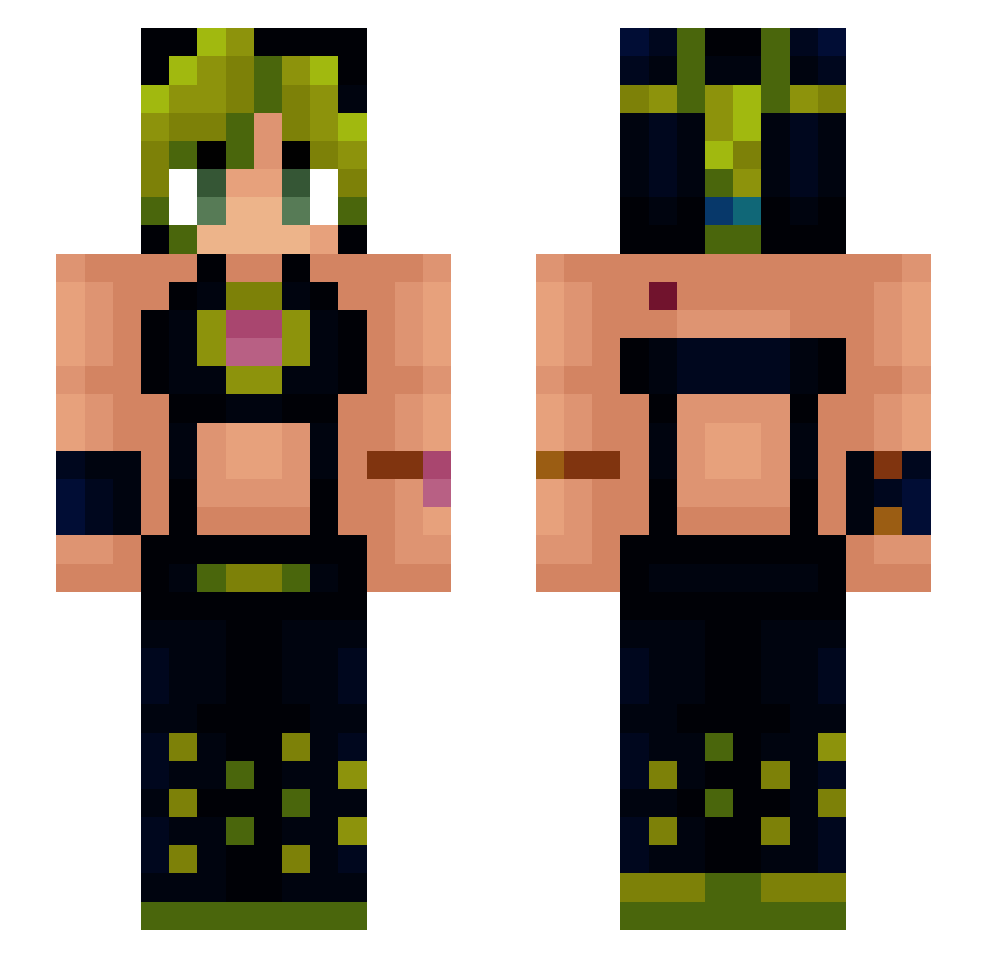Yangky489 Minecraft skin, front and back view