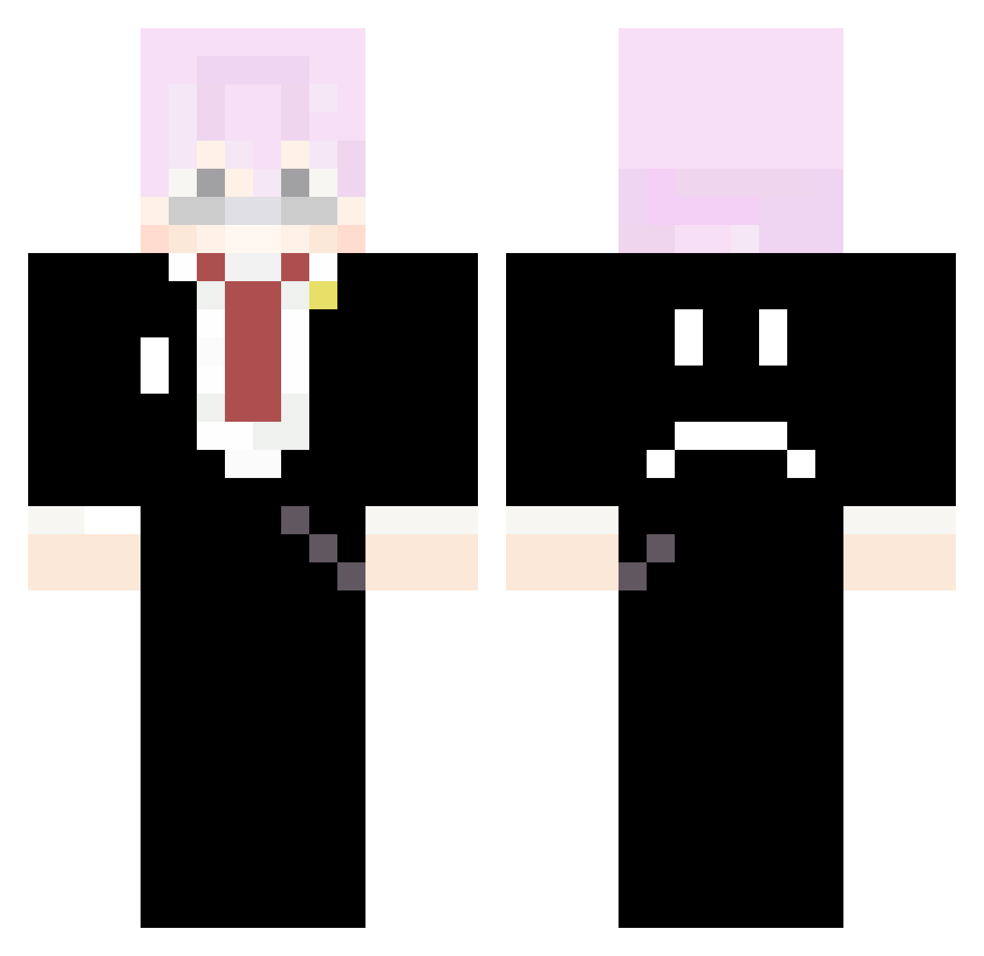 Harrial Minecraft skin, front and back view