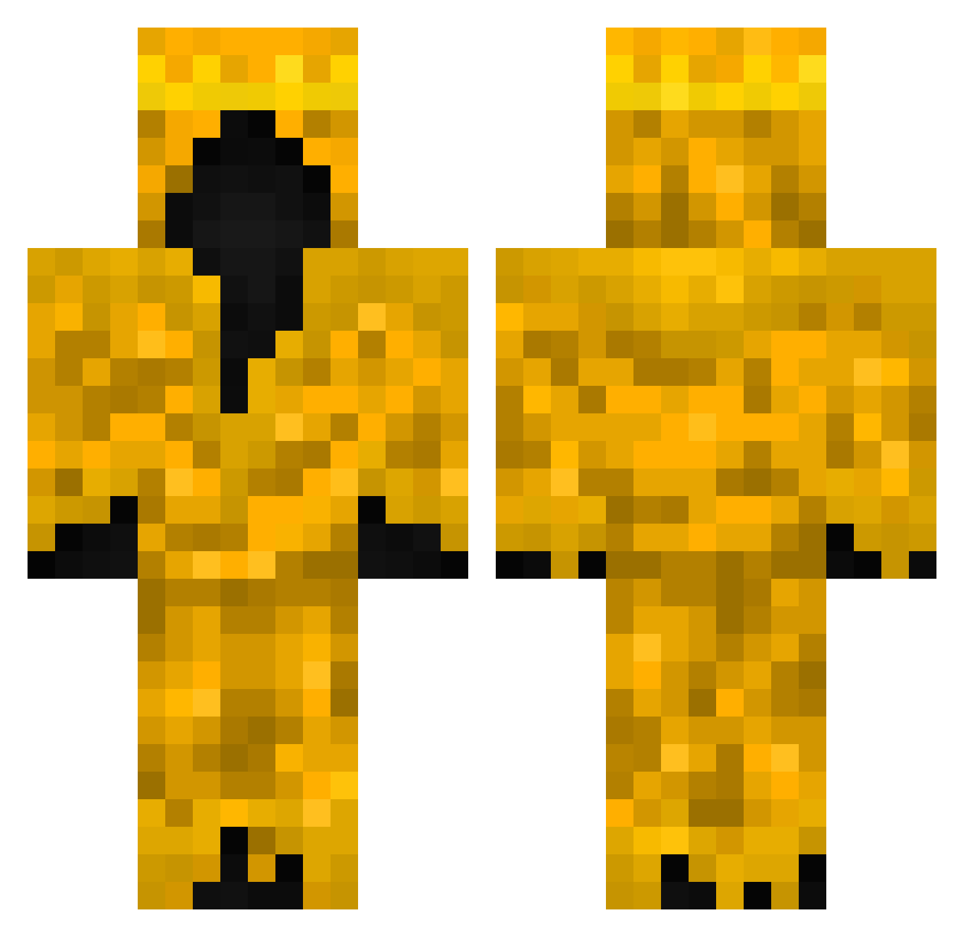 Skurmen Minecraft skin, front and back view