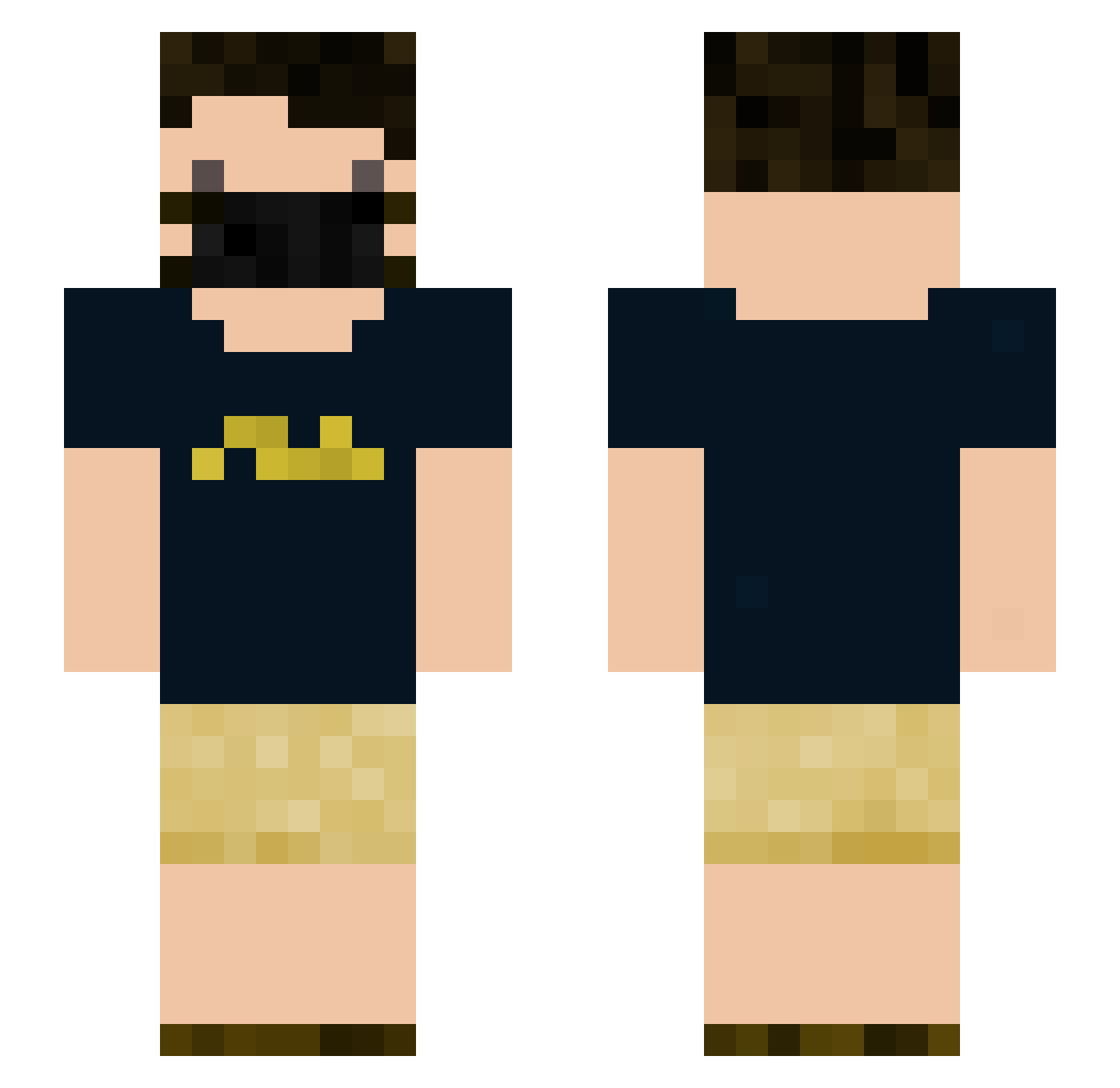 TinyTea_OW Minecraft skin, front and back view