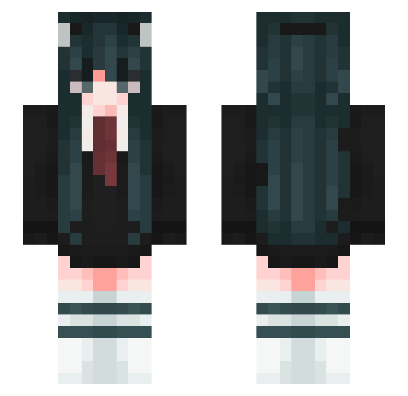 Venityyyy Minecraft skin, front and back view