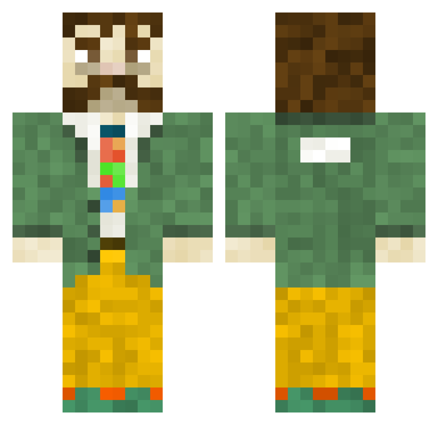 Splat_1212 Minecraft skin, front and back view