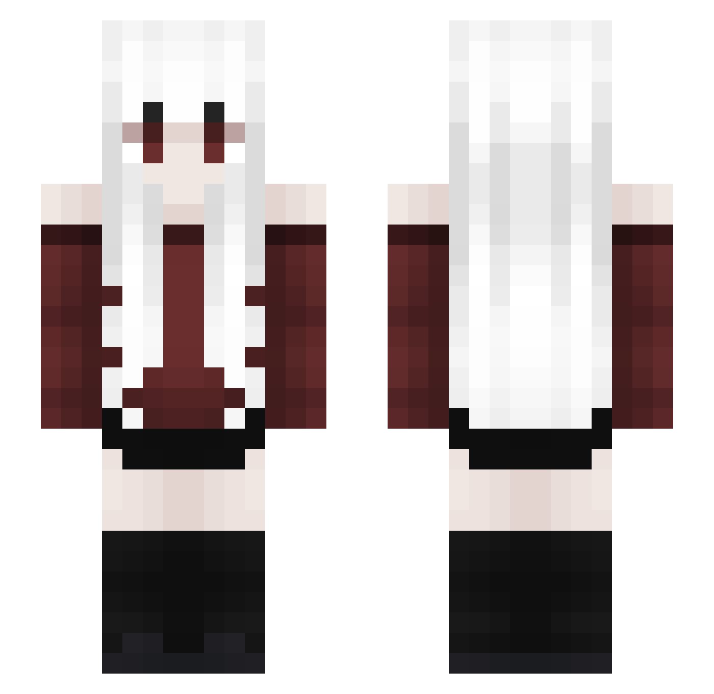 caffeinic Minecraft skin, front and back view