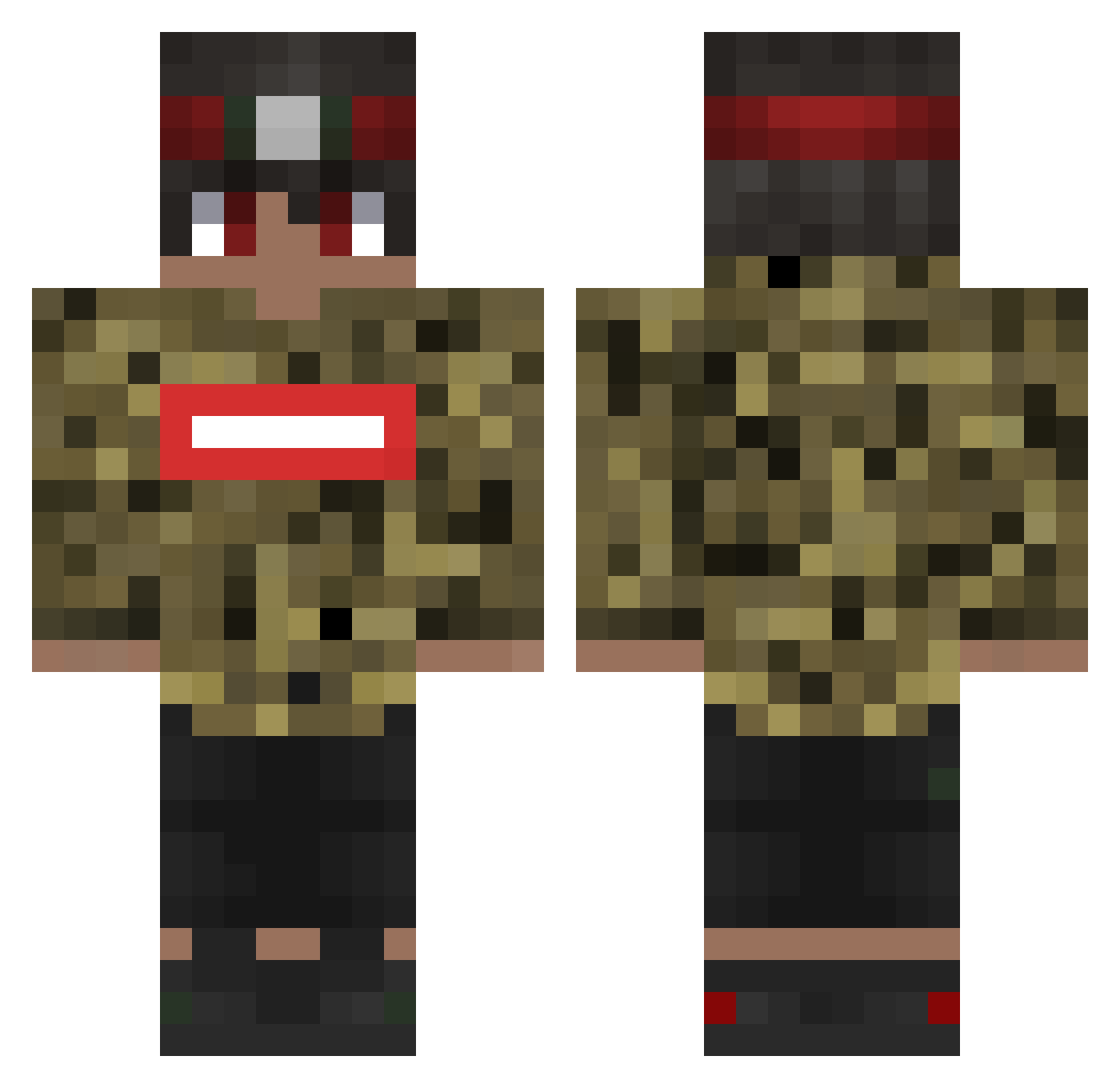 Cindi Minecraft skin, front and back view