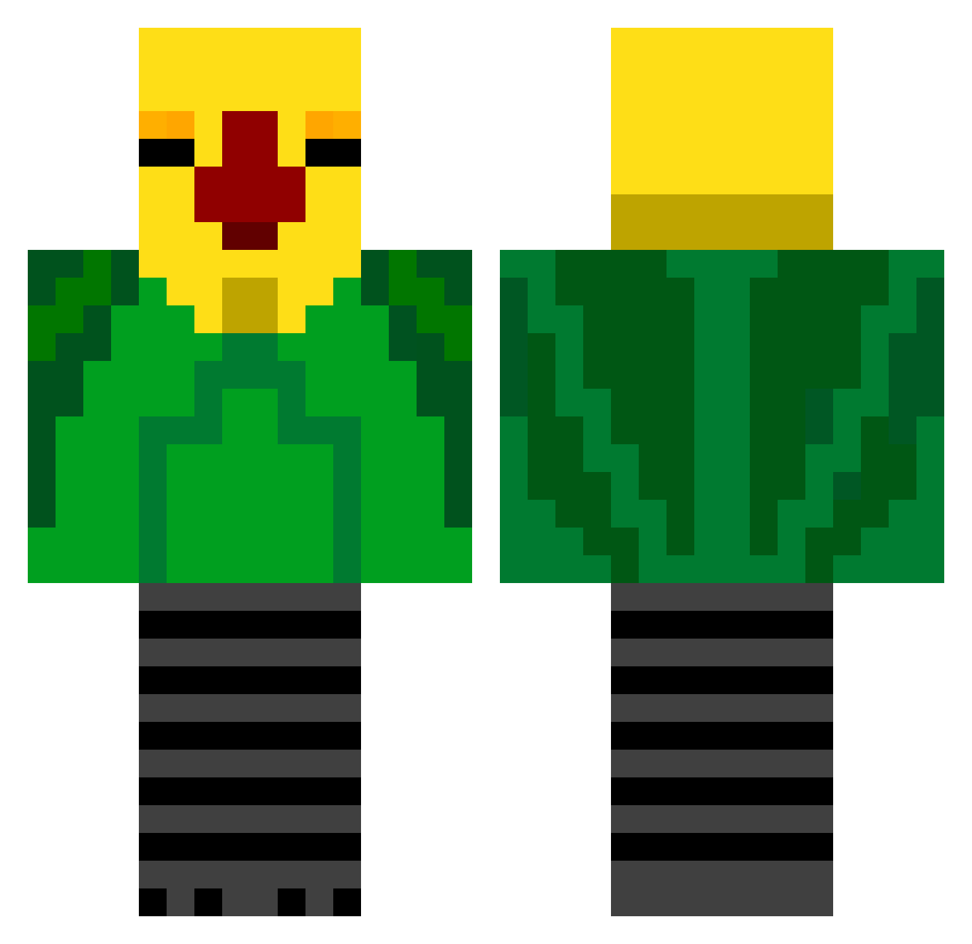 gorditaSicaria Minecraft skin, front and back view