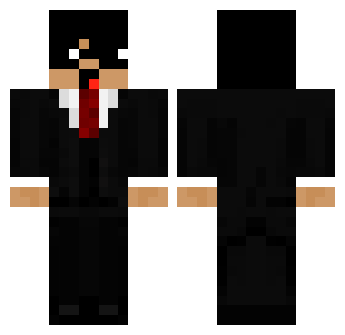 TomaturriYT Minecraft skin, front and back view