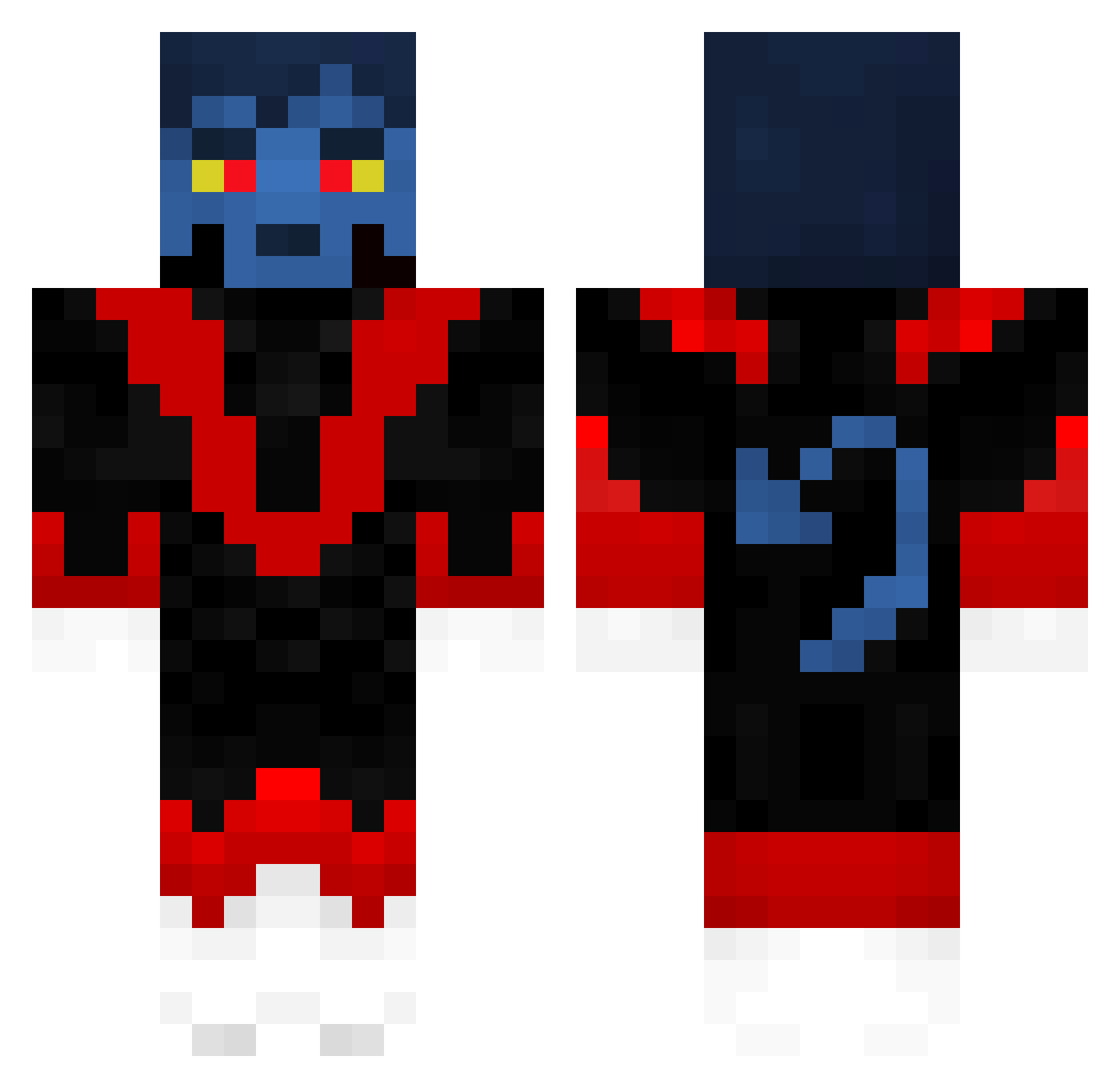 exhume Minecraft skin, front and back view