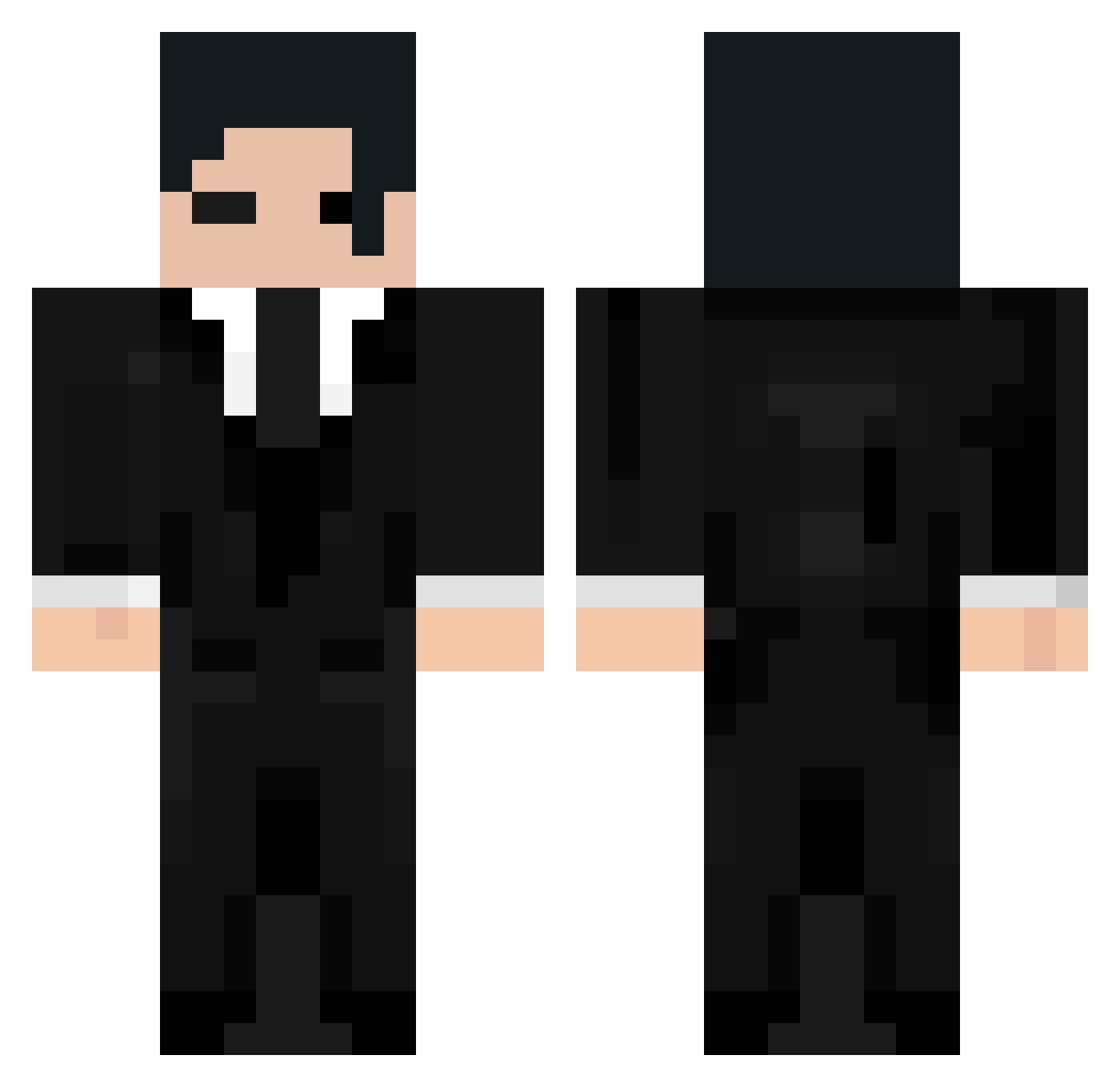 Rqzorbladee Minecraft skin, front and back view