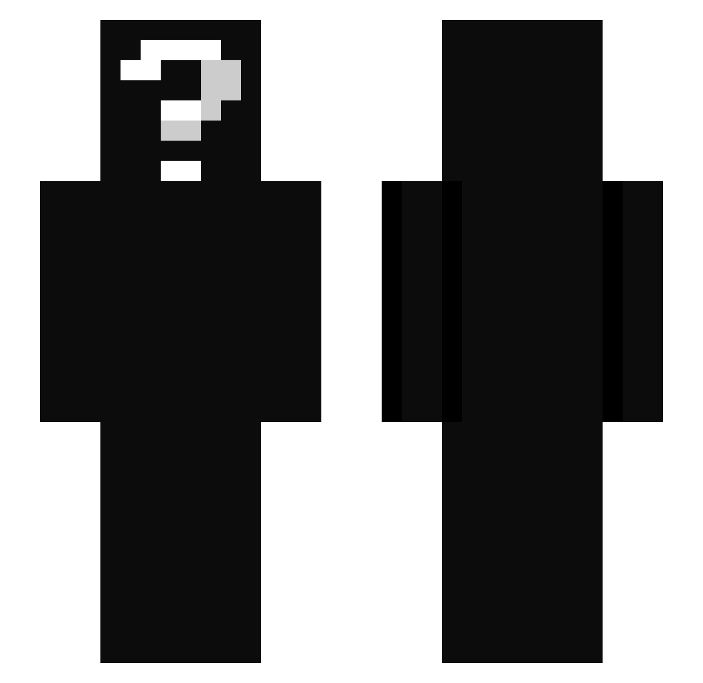 twife Minecraft skin, front and back view