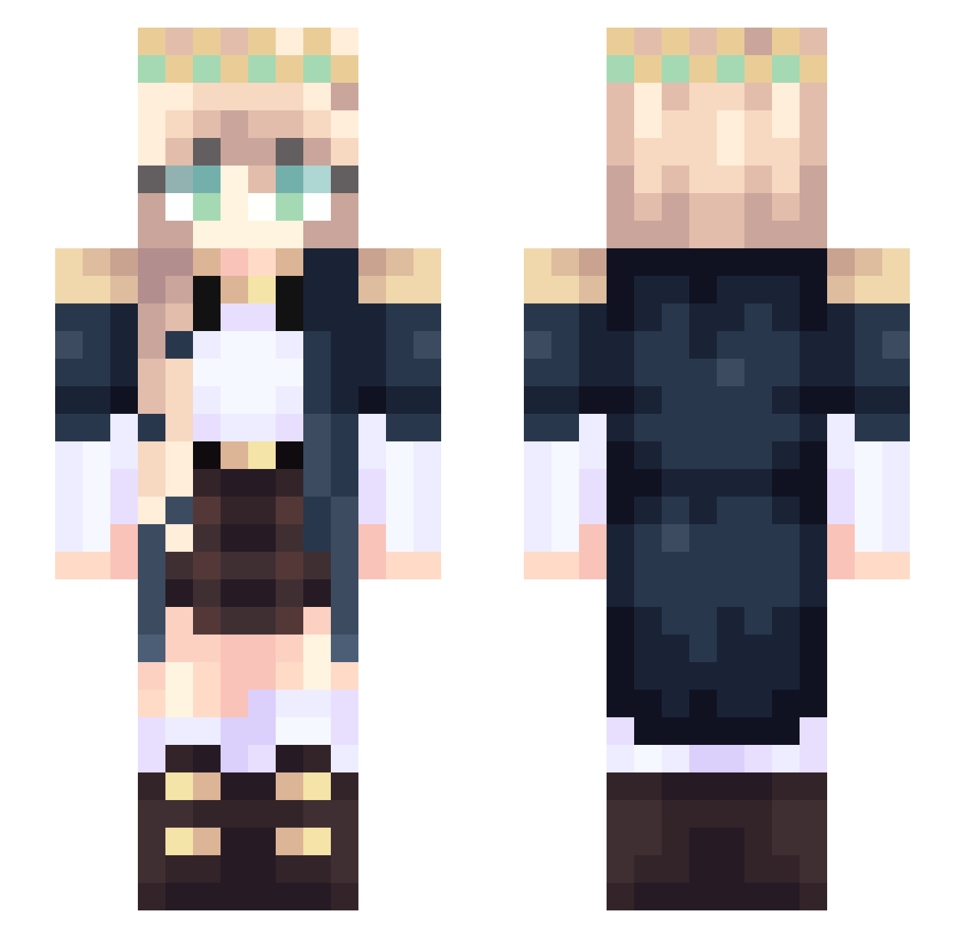 itssandry Minecraft skin, front and back view