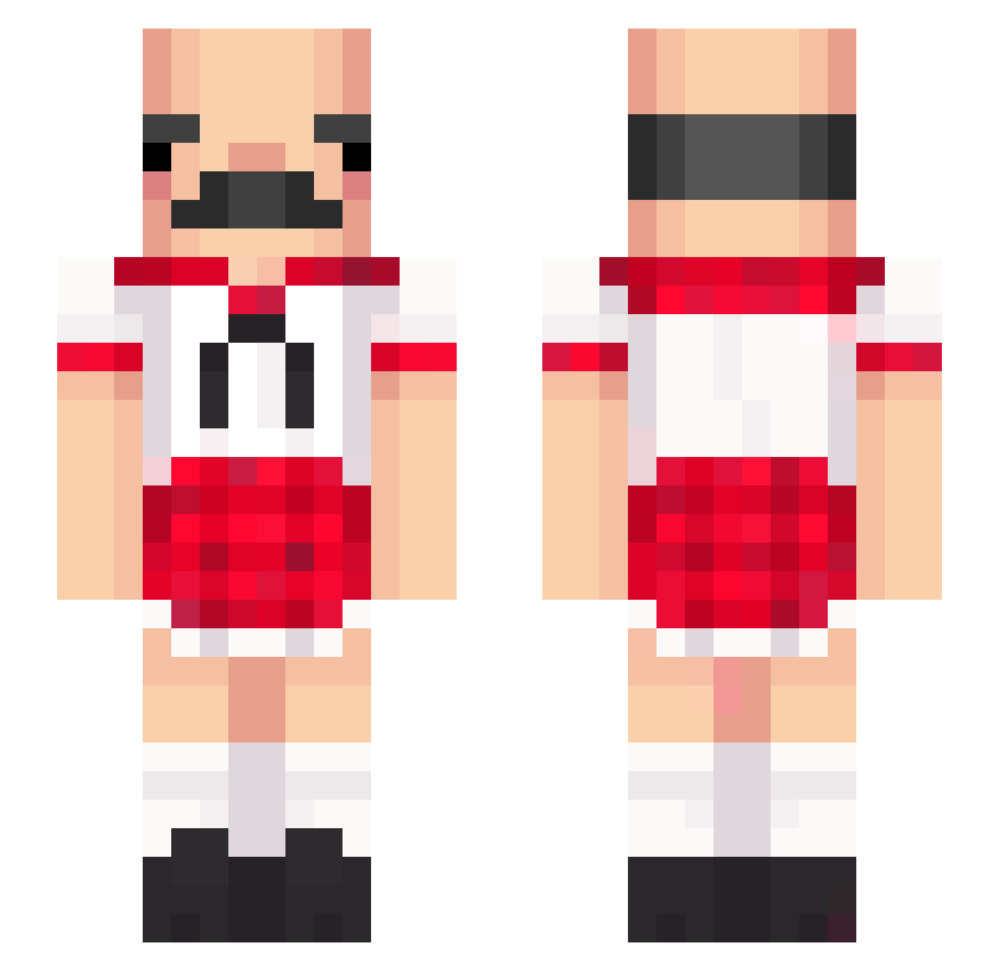 SotoLS Minecraft skin, front and back view