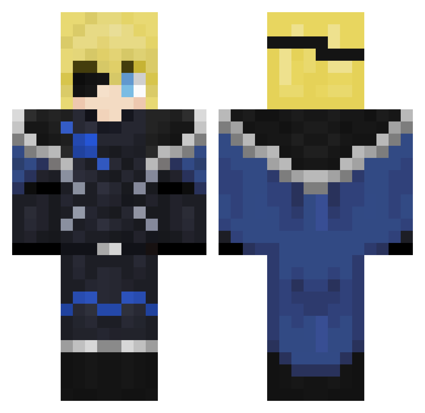 Bruh12345678 Minecraft skin, front and back view