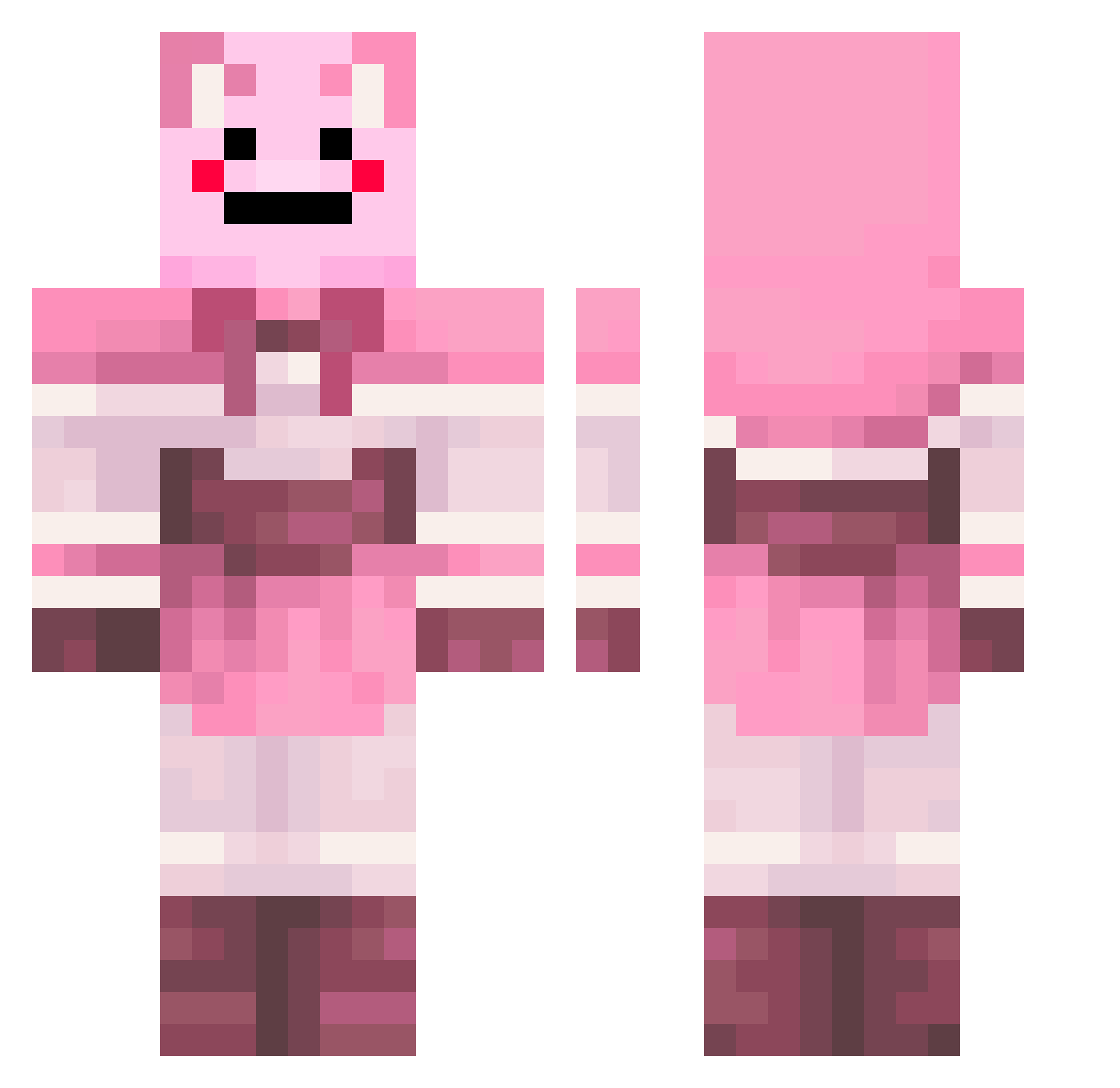festina0824 Minecraft skin, front and back view