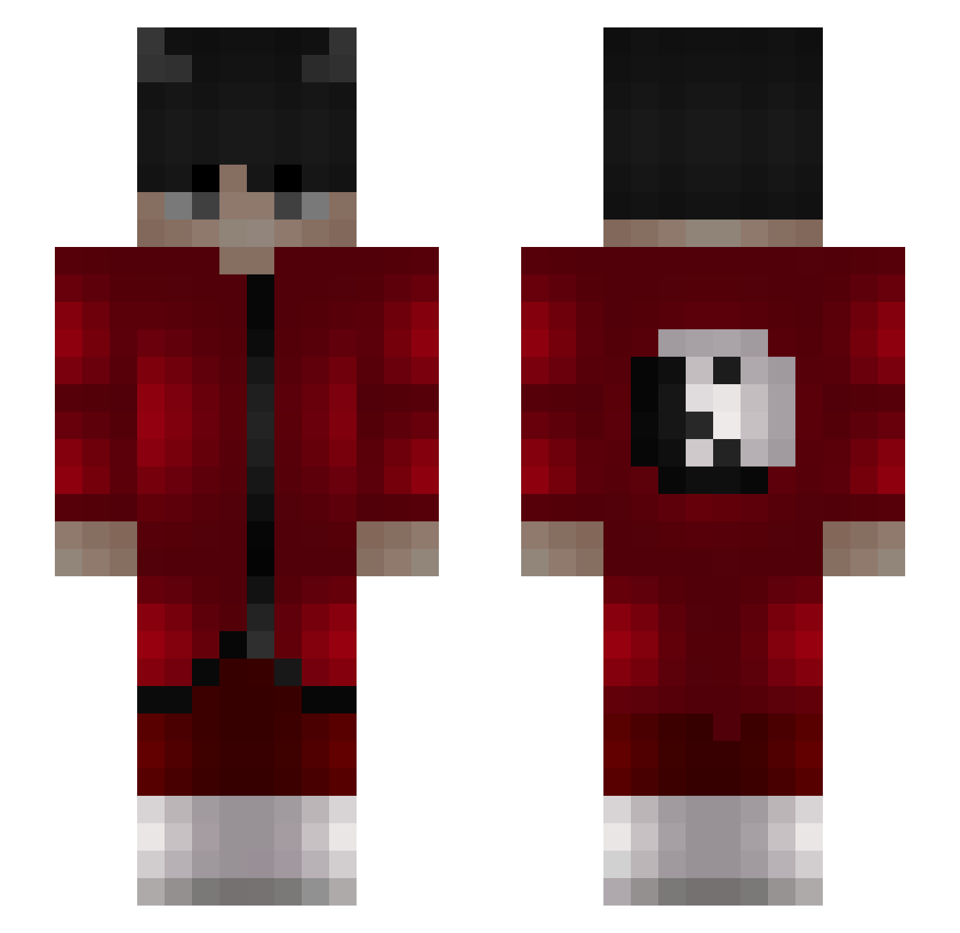 yivan Minecraft skin, front and back view
