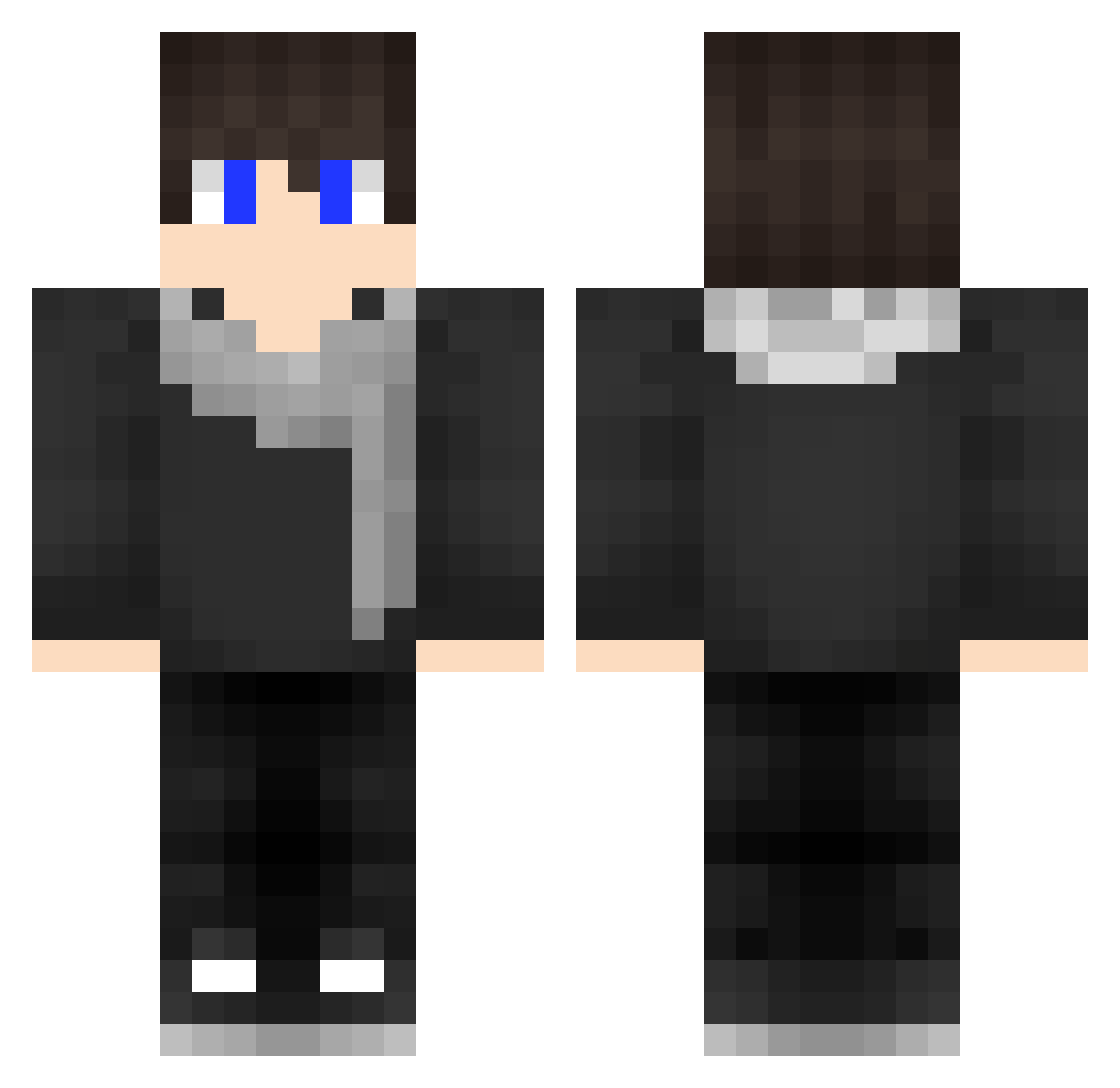 taigle Minecraft skin, front and back view