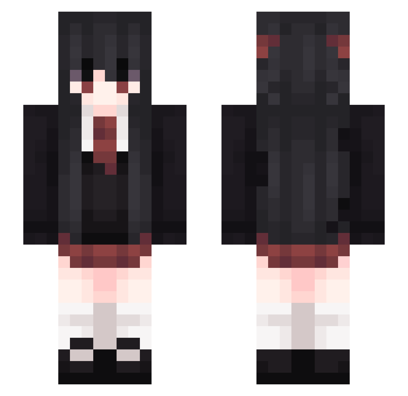 ZYQ0403 Minecraft skin, front and back view