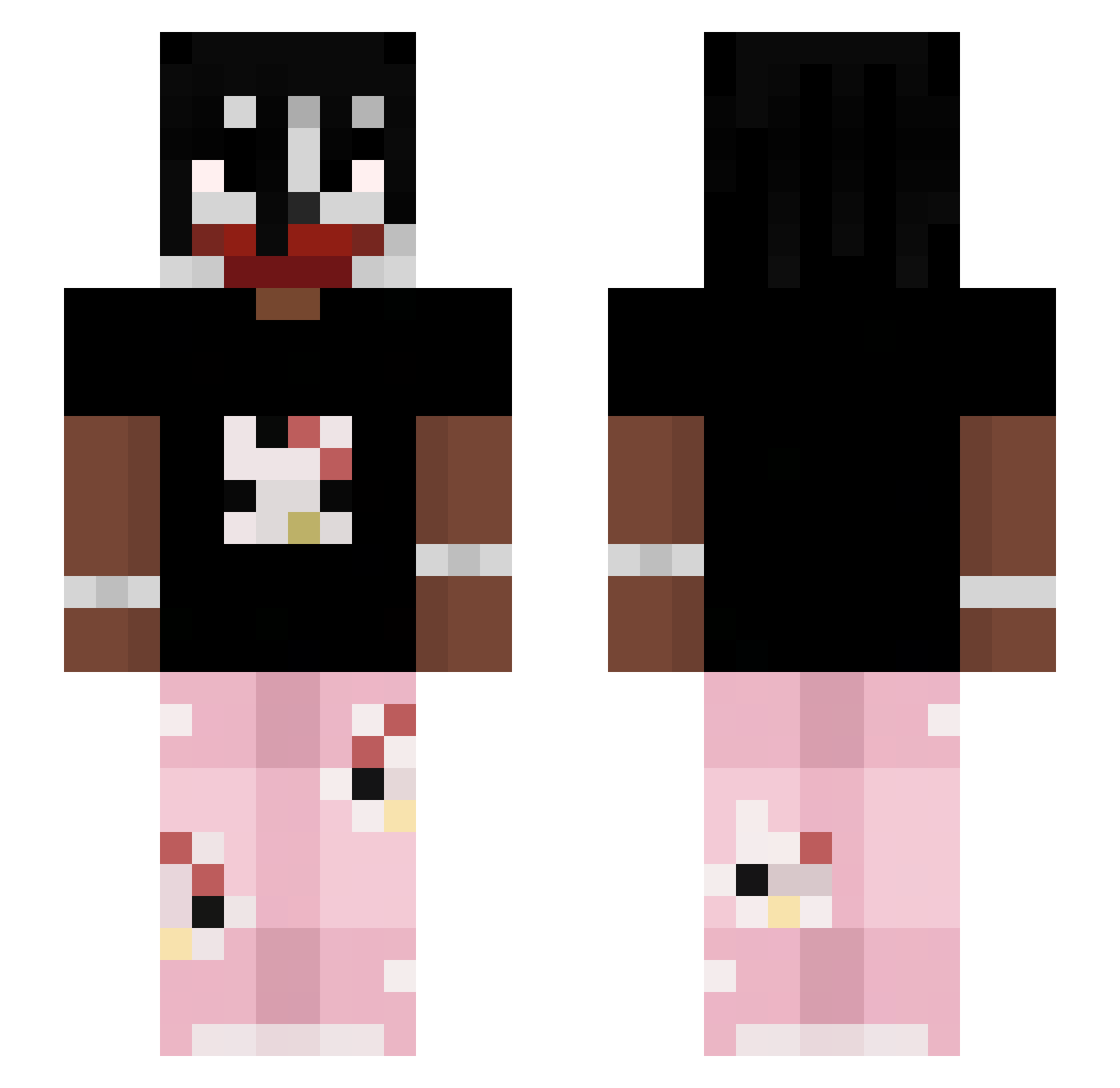 zenn133 Minecraft skin, front and back view