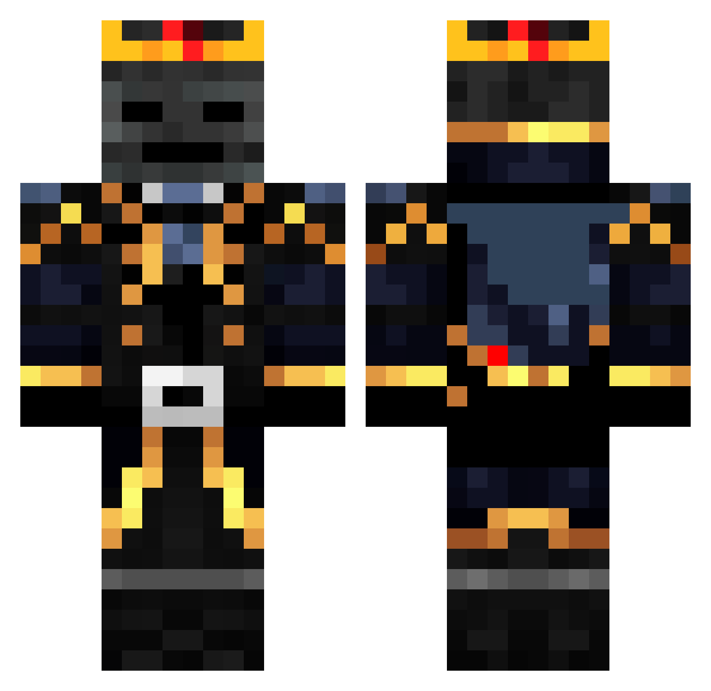 _Hydra_16 Minecraft skin, front and back view