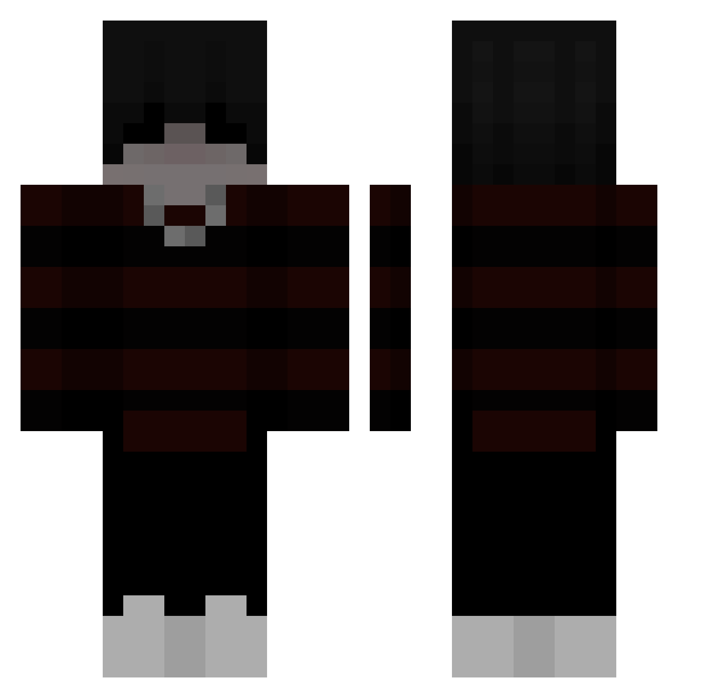 selogerkkk Minecraft skin, front and back view