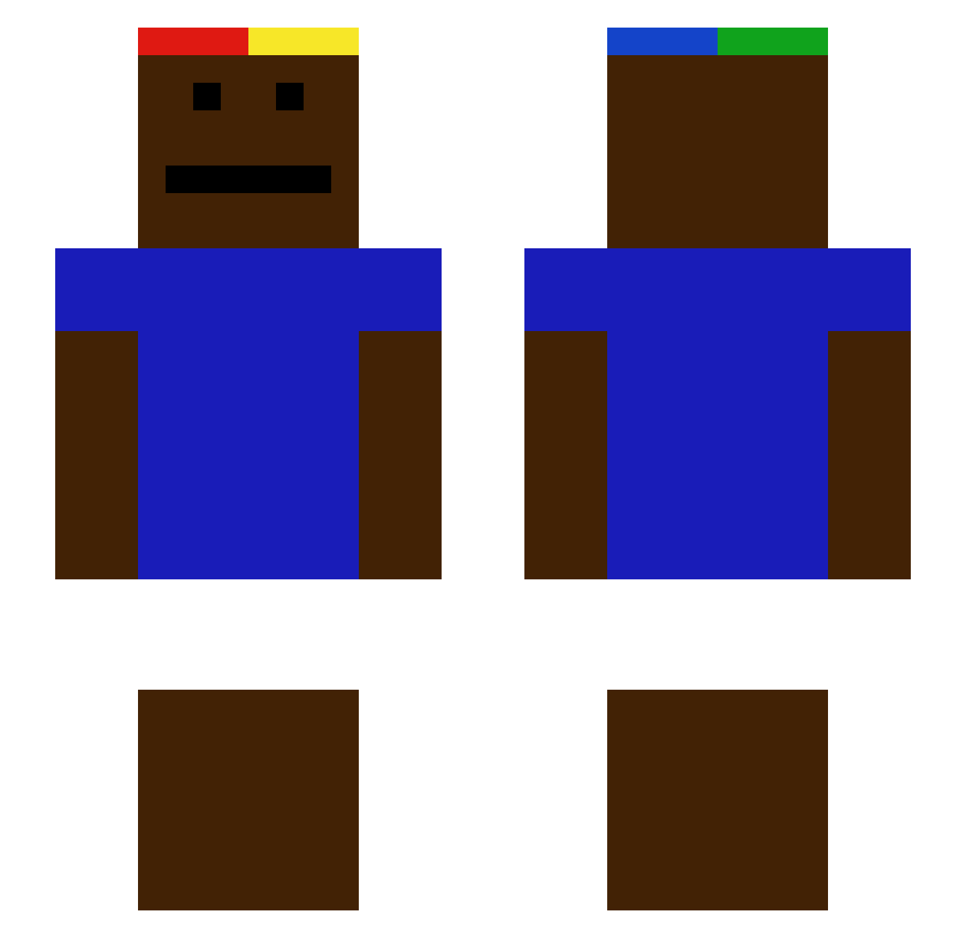 SpreadYourLcgs Minecraft skin, front and back view