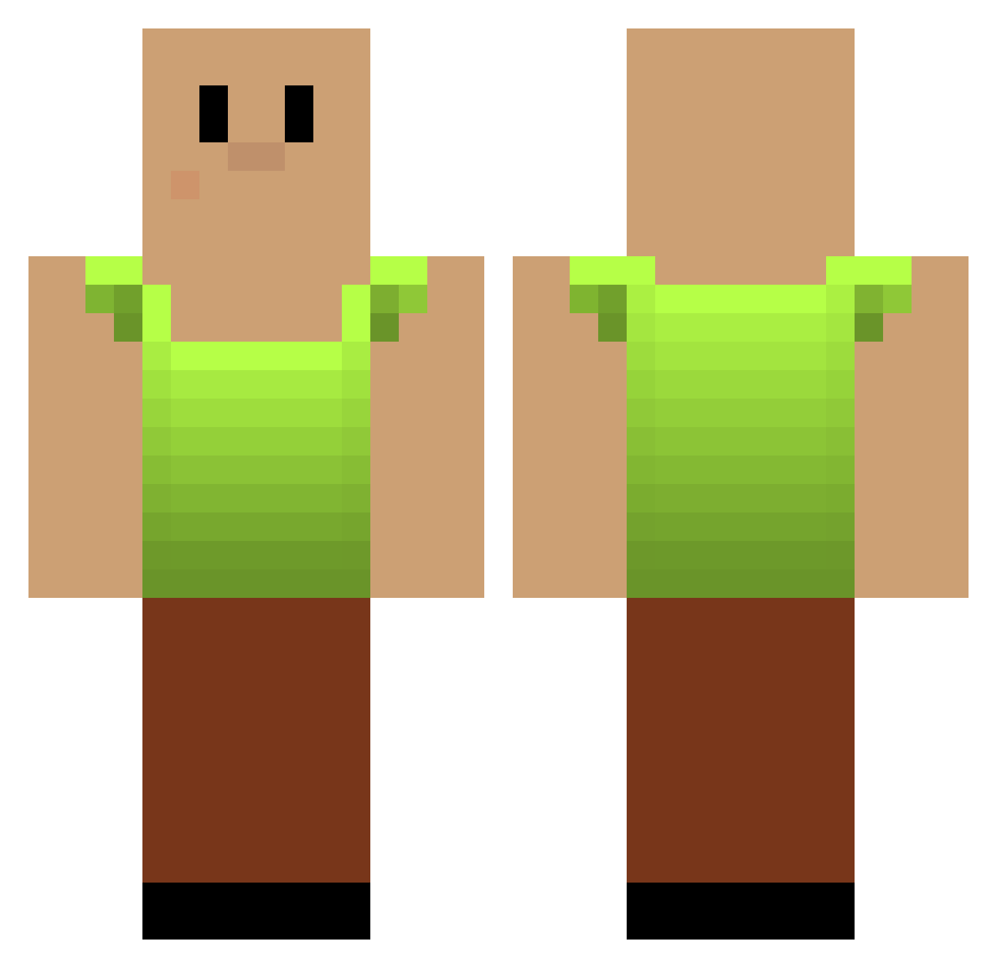 FolkHamood Minecraft skin, front and back view