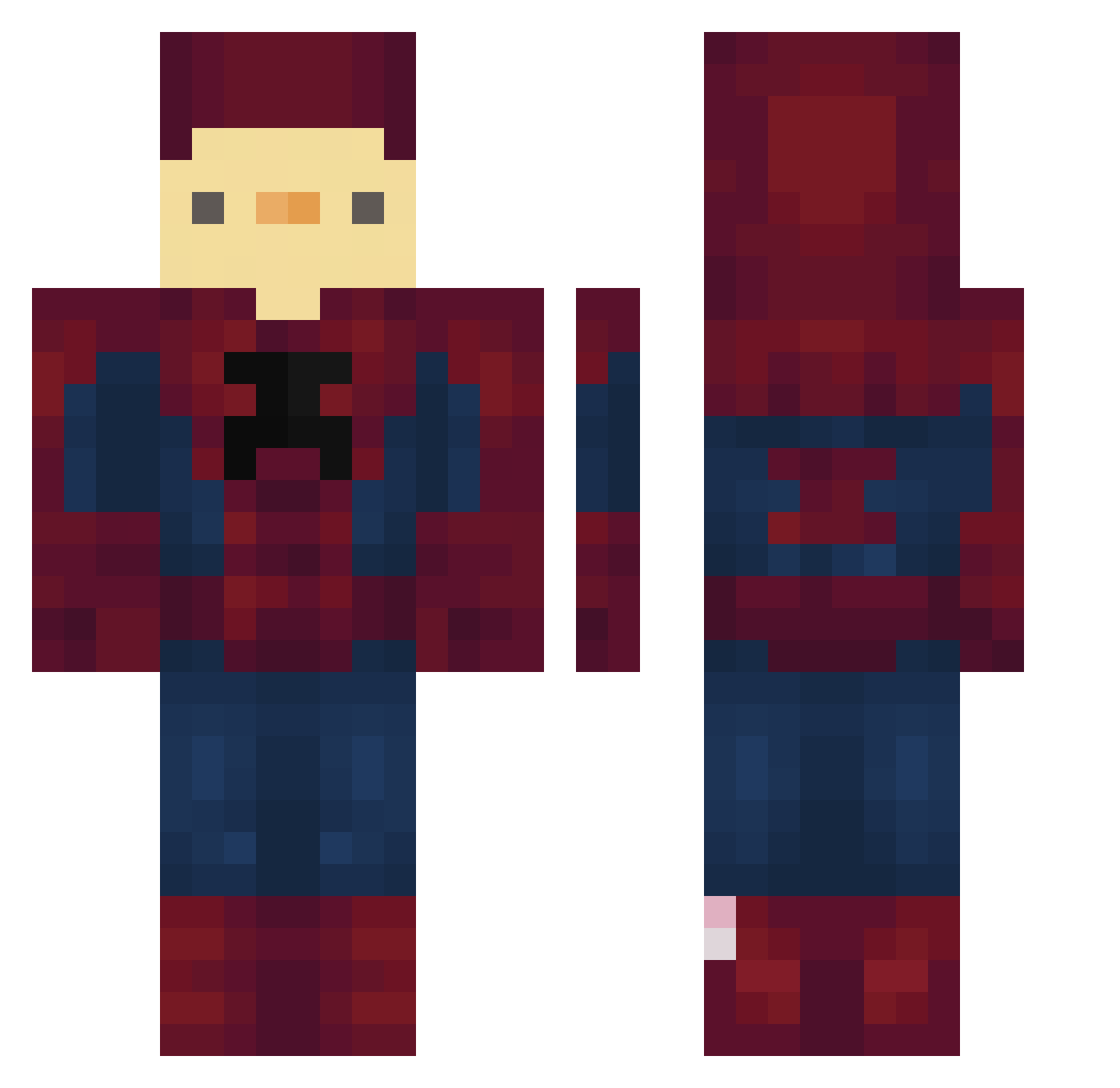 WD_4O Minecraft skin, front and back view