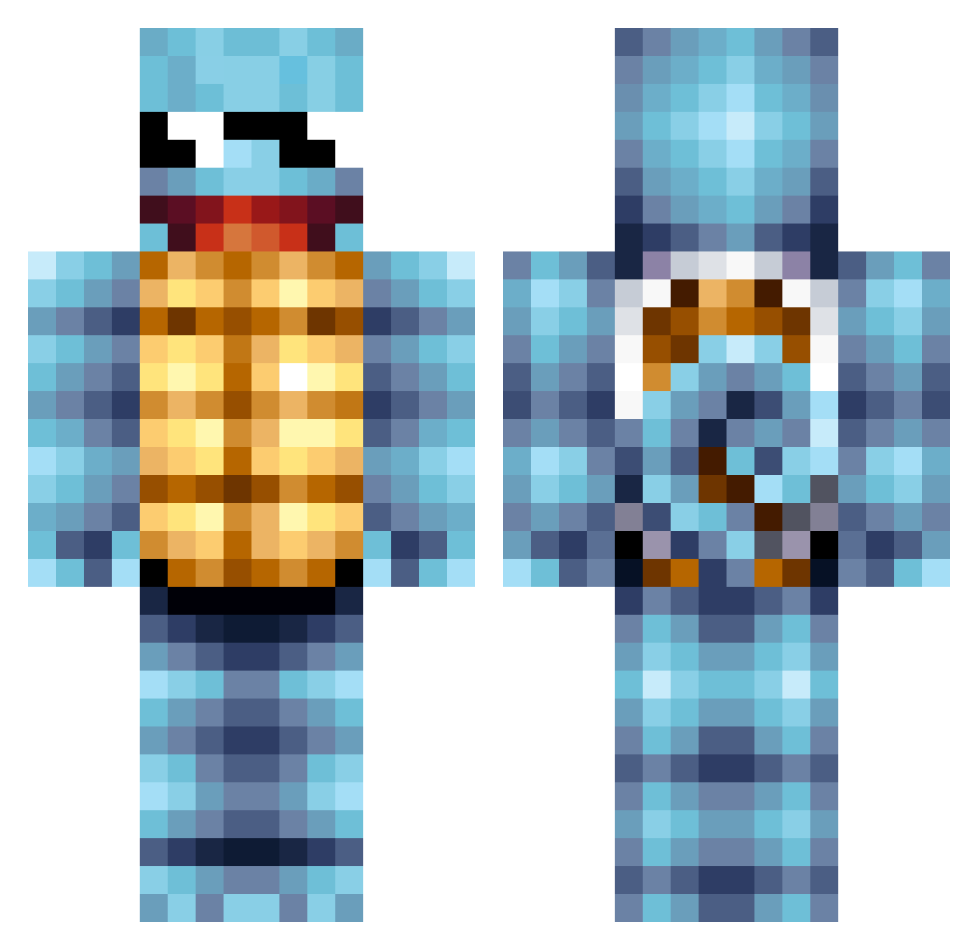 Dinis_Cr8 Minecraft skin, front and back view
