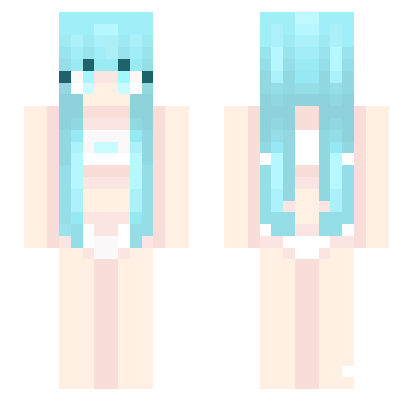 tripstacy Minecraft skin, front and back view