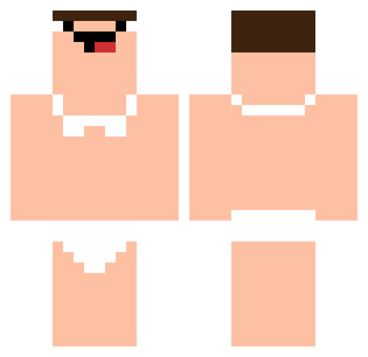 ShadowMewTwo1000 Minecraft skin, front and back view