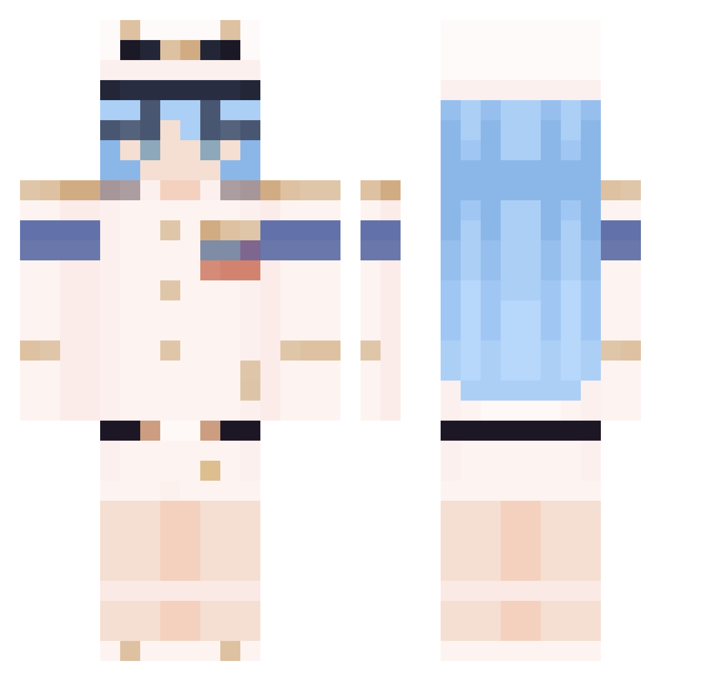 Potenay Minecraft skin, front and back view