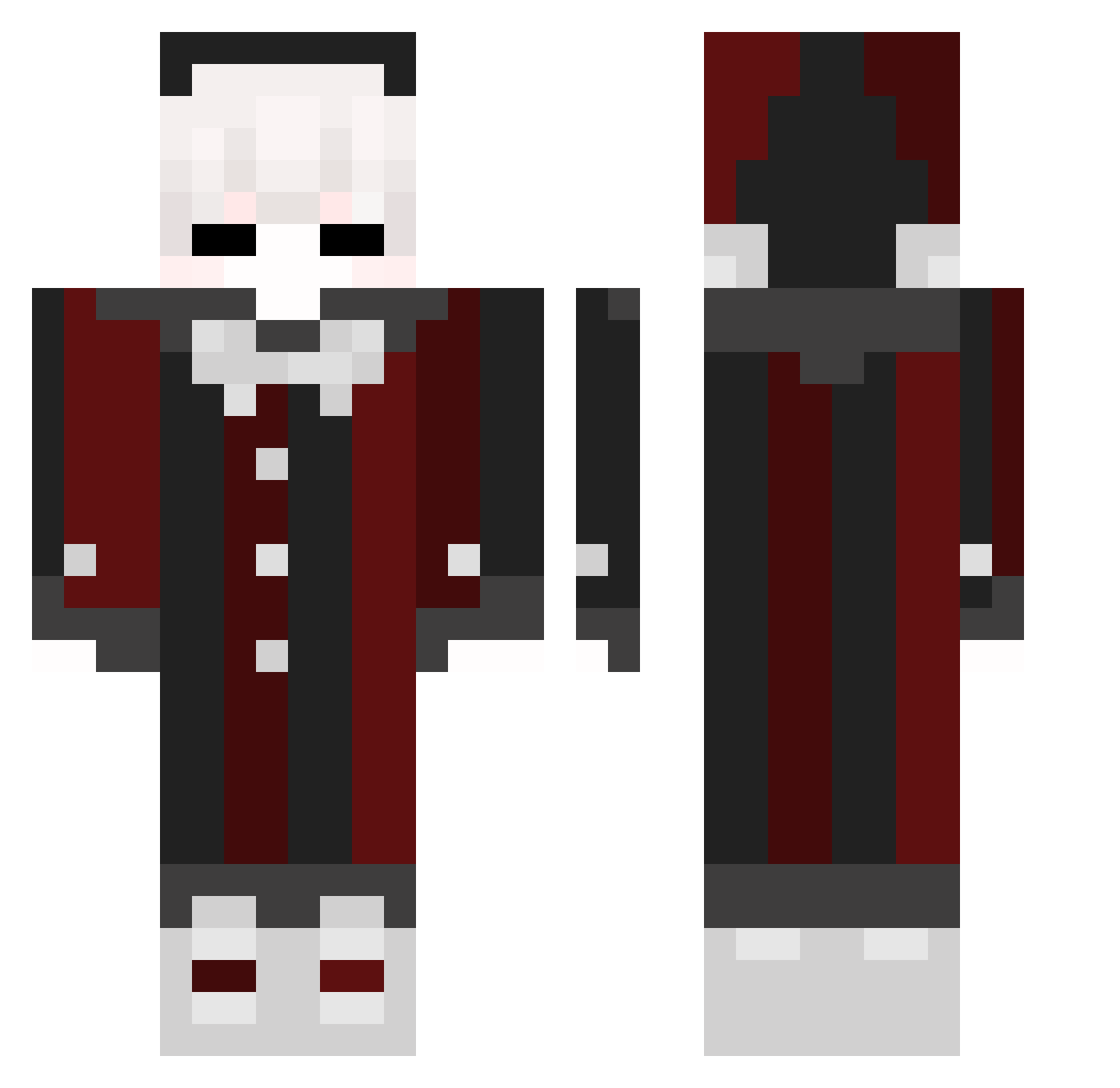 Julidiio Minecraft skin, front and back view