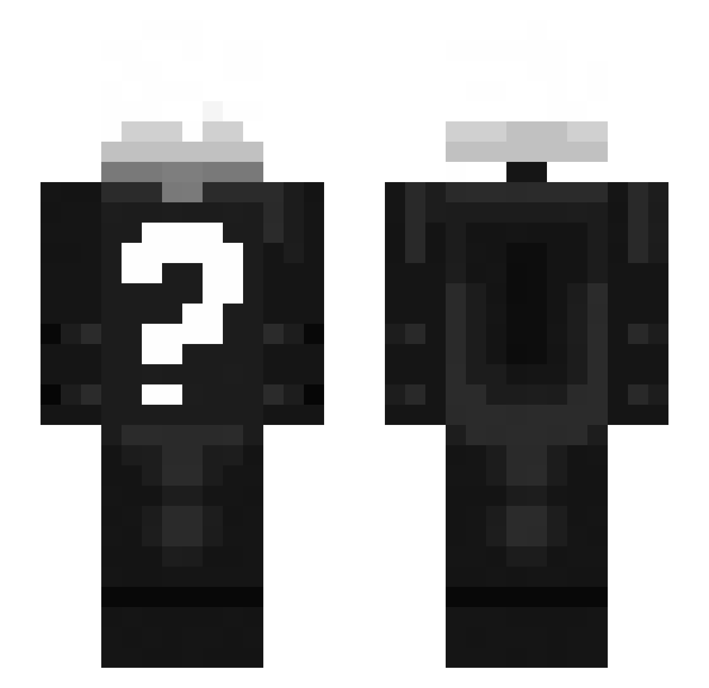 zStraightt Minecraft skin, front and back view