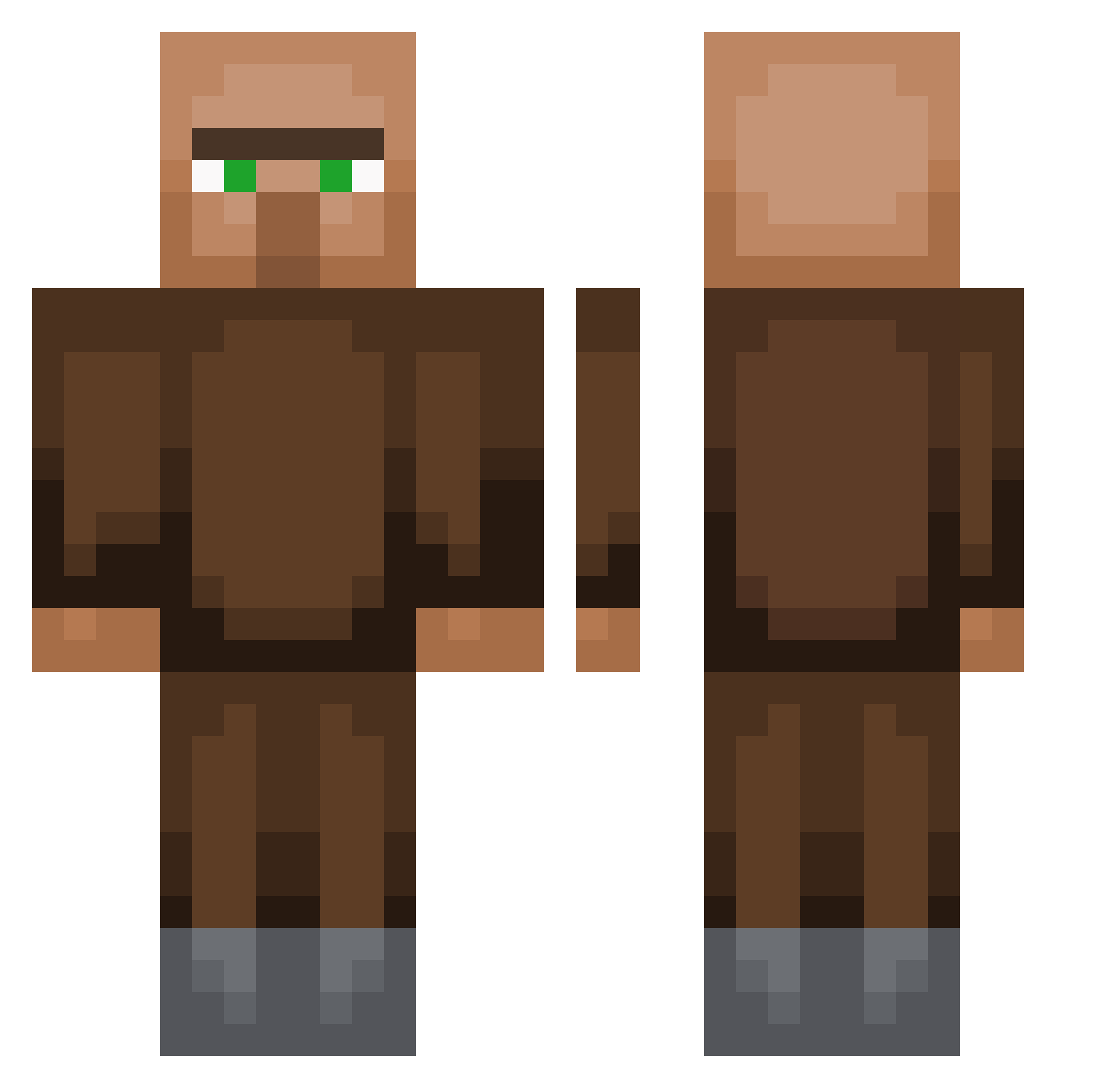 roastingchesnuts Minecraft skin, front and back view