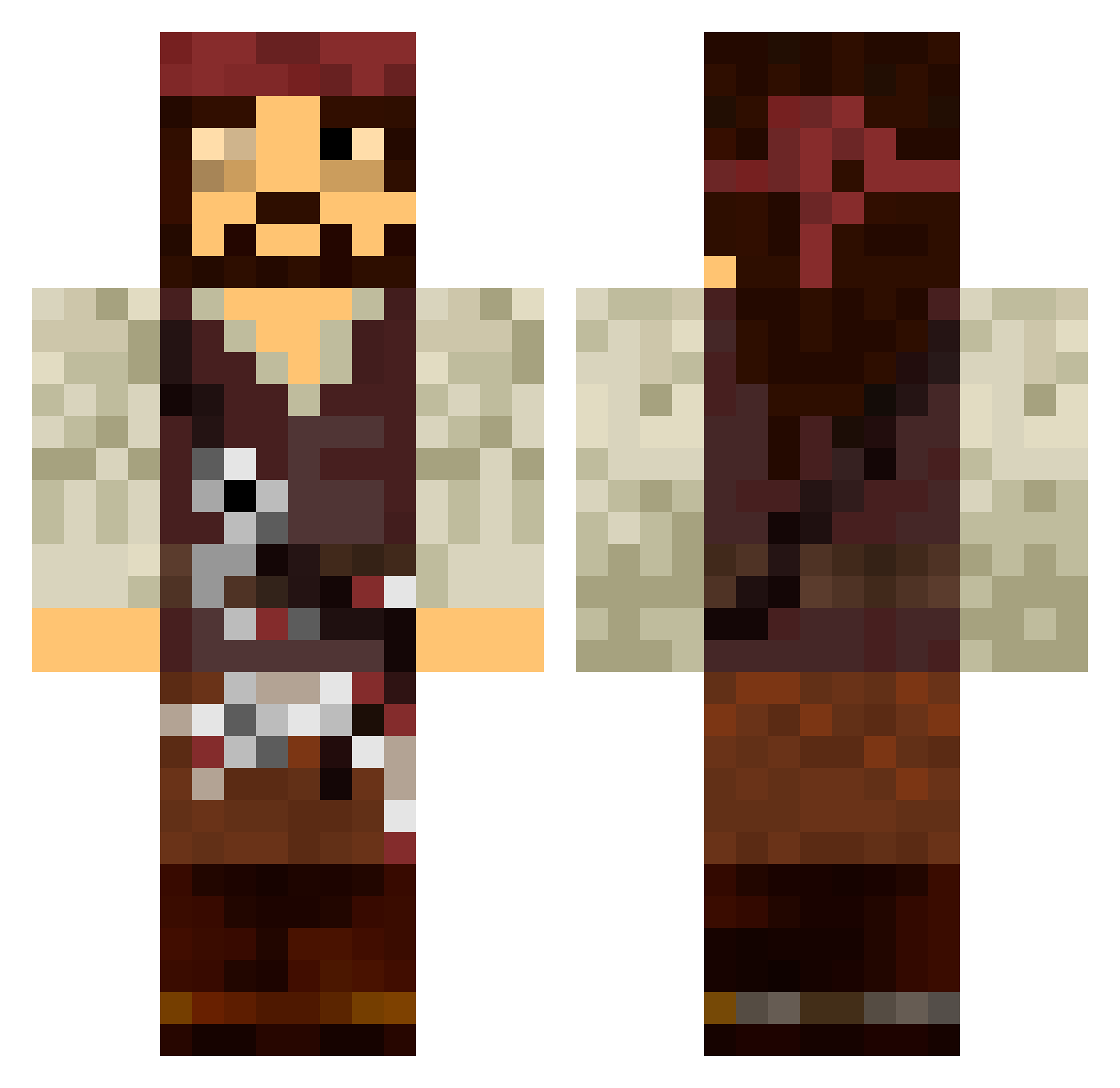 333MATARINDO777 Minecraft skin, front and back view