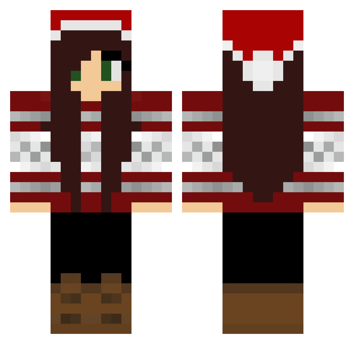Tingent Minecraft skin, front and back view