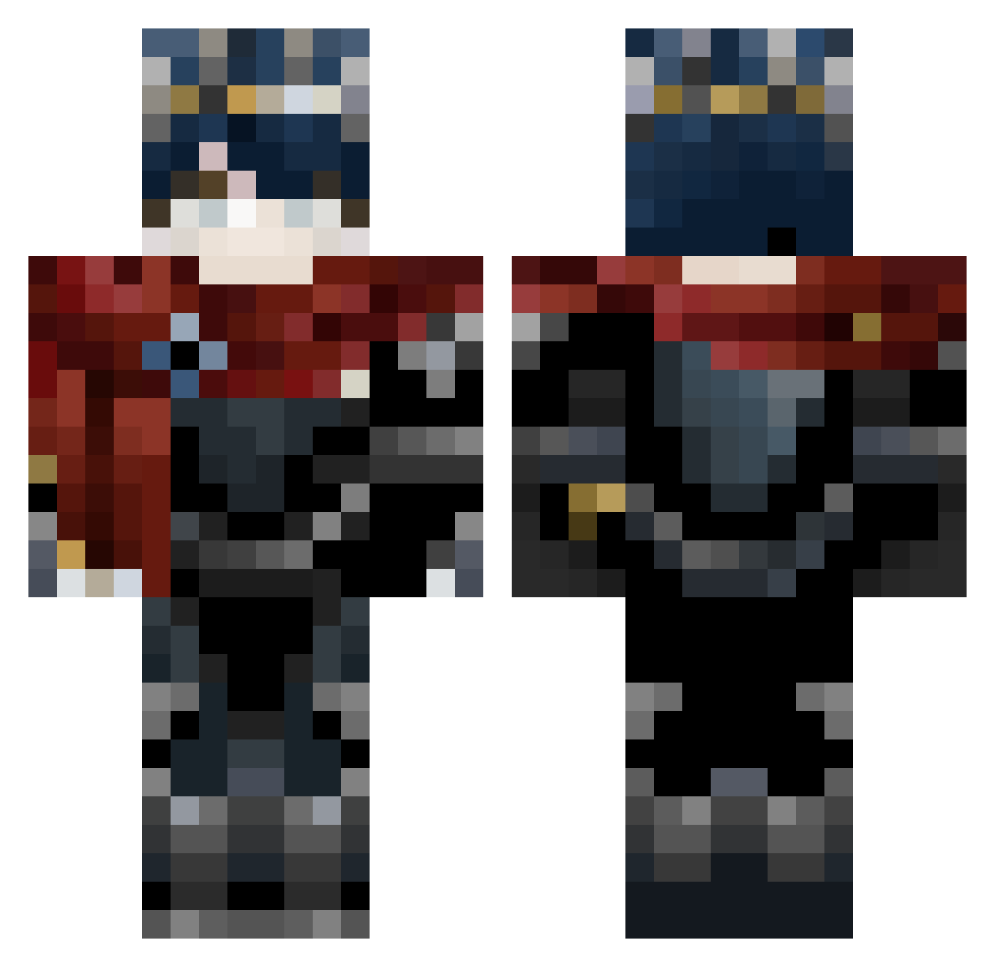 Zxphkiel_1 Minecraft skin, front and back view
