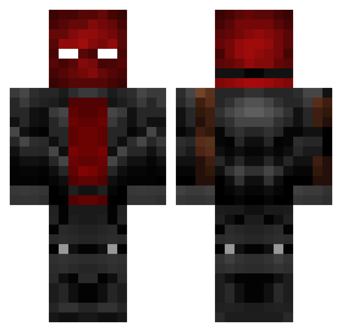 Fullos Minecraft skin, front and back view