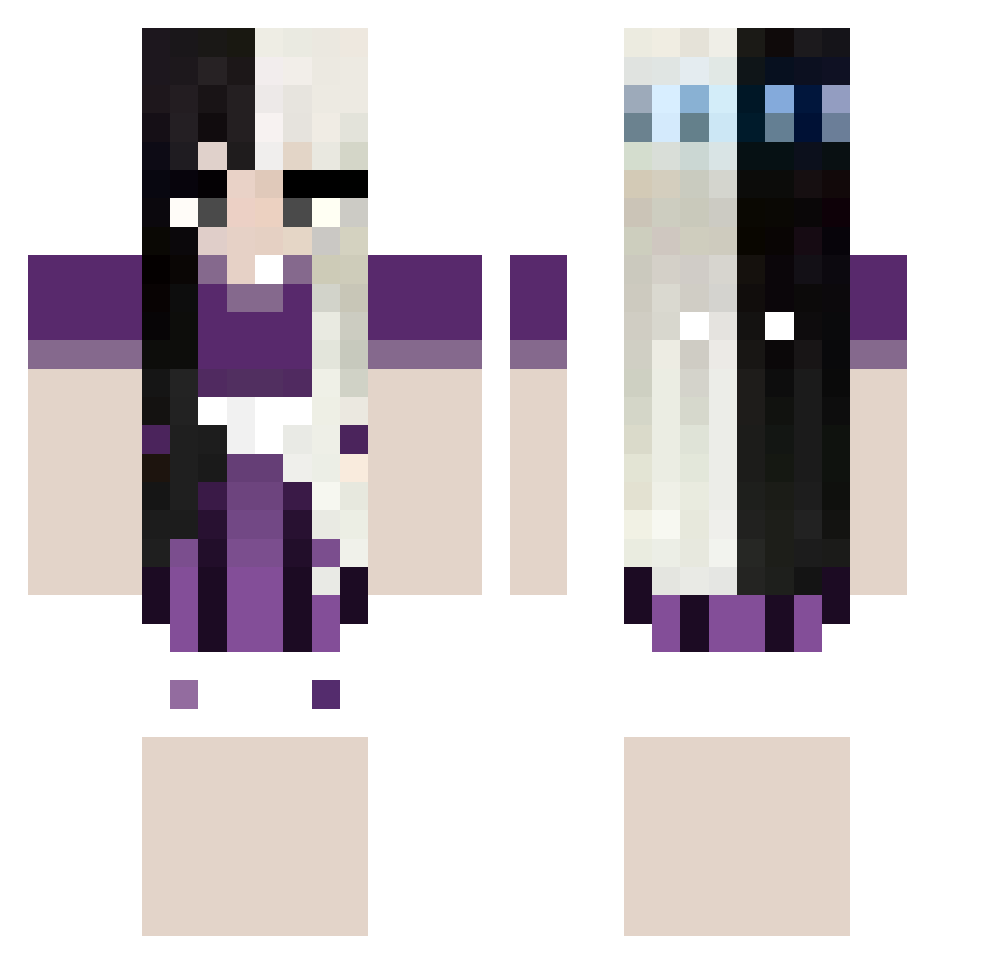 Viniexe Minecraft skin, front and back view