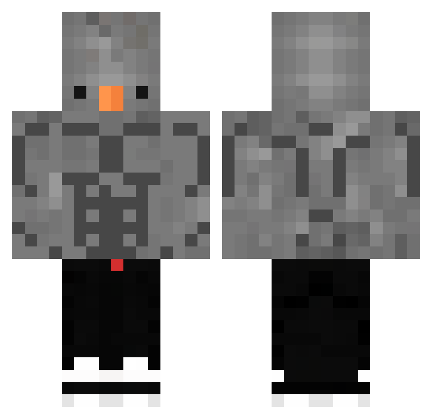 999999999_ Minecraft skin, front and back view