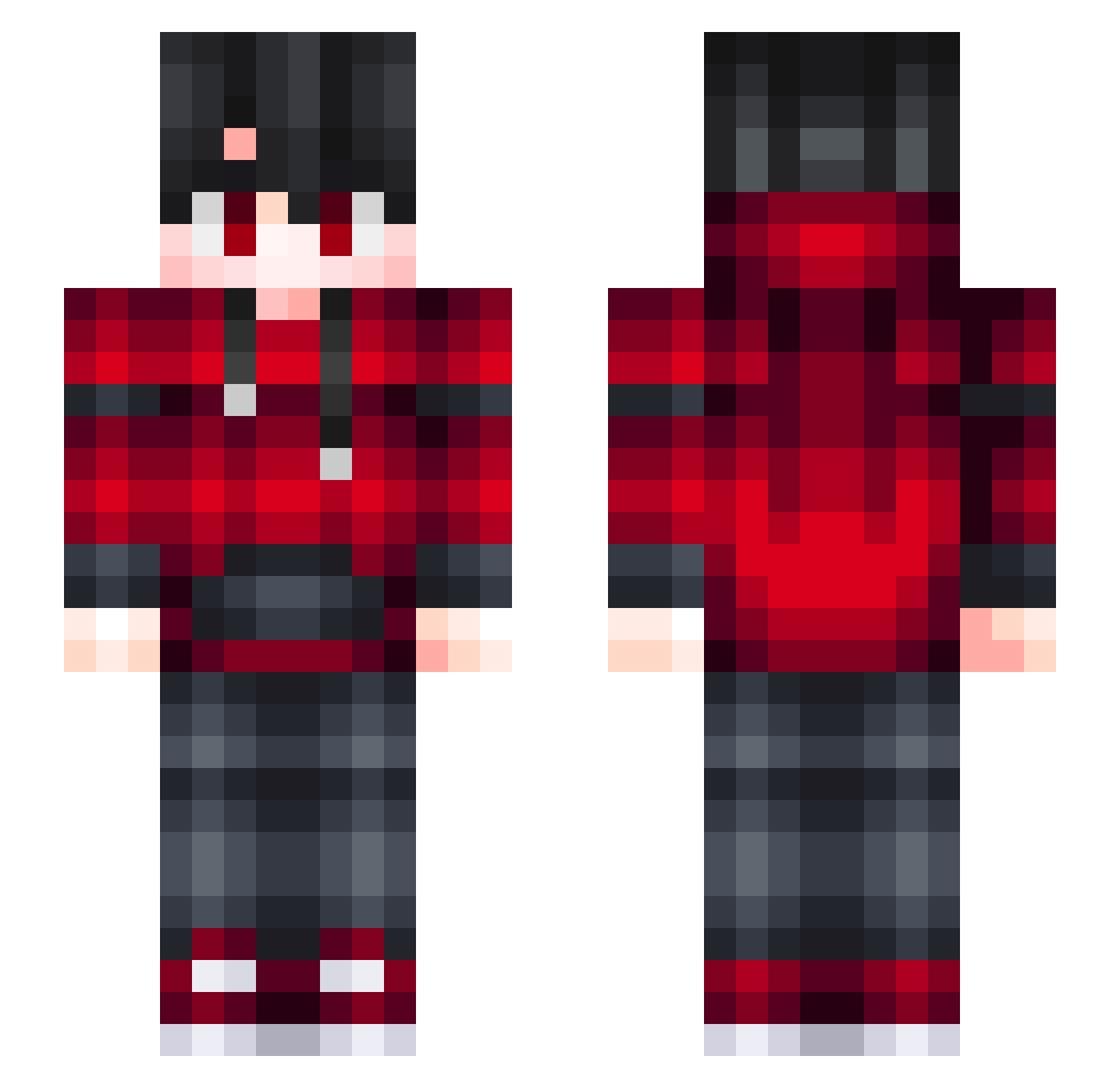 XGODNICE_HZ Minecraft skin, front and back view