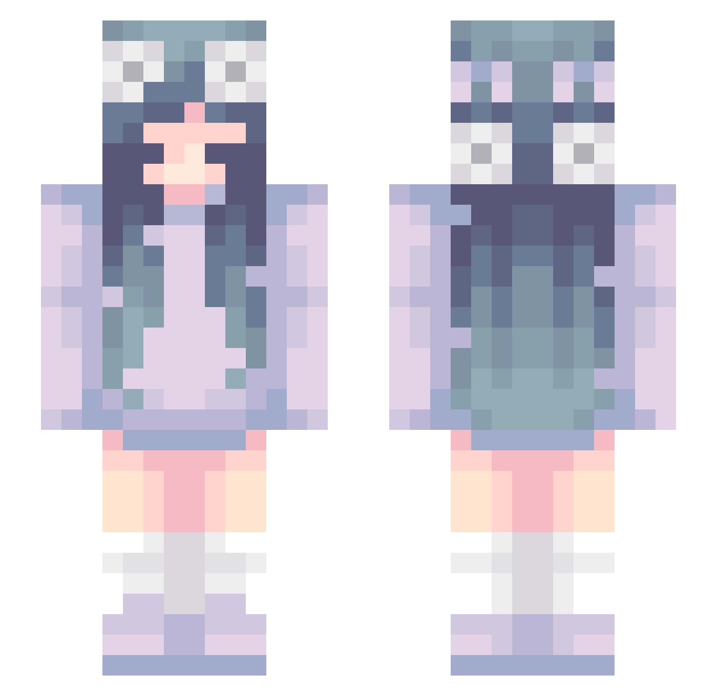 ProgramerNinja Minecraft skin, front and back view