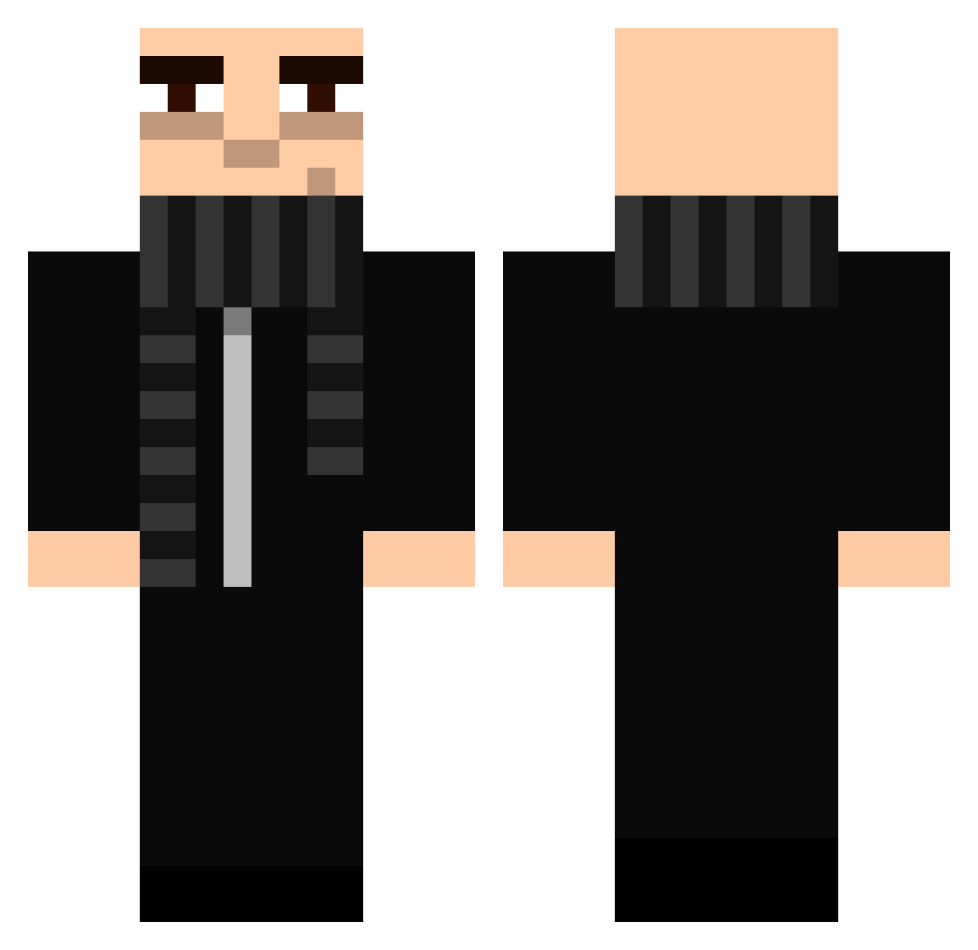 Kubus33_ Minecraft skin, front and back view