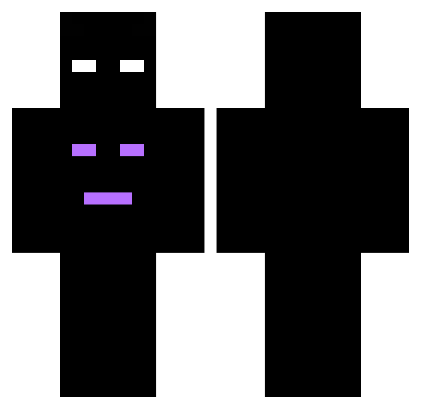 ClankyApple7485 Minecraft skin, front and back view
