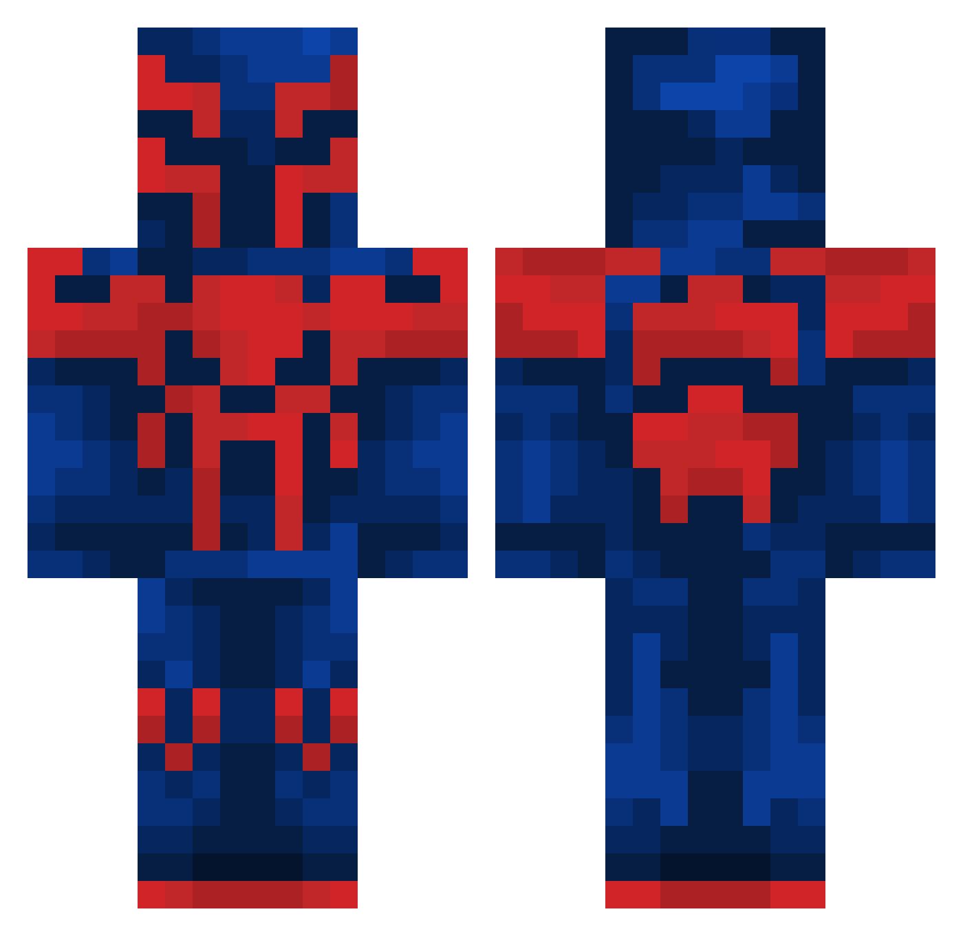 Kamikaze_Grandma Minecraft skin, front and back view