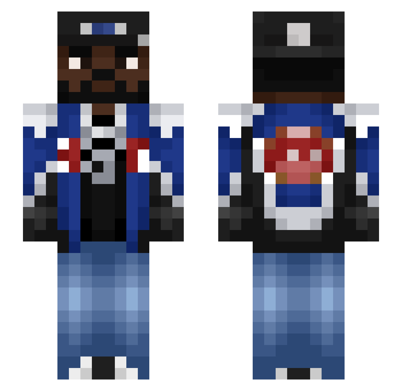 BigTmagee Minecraft skin, front and back view