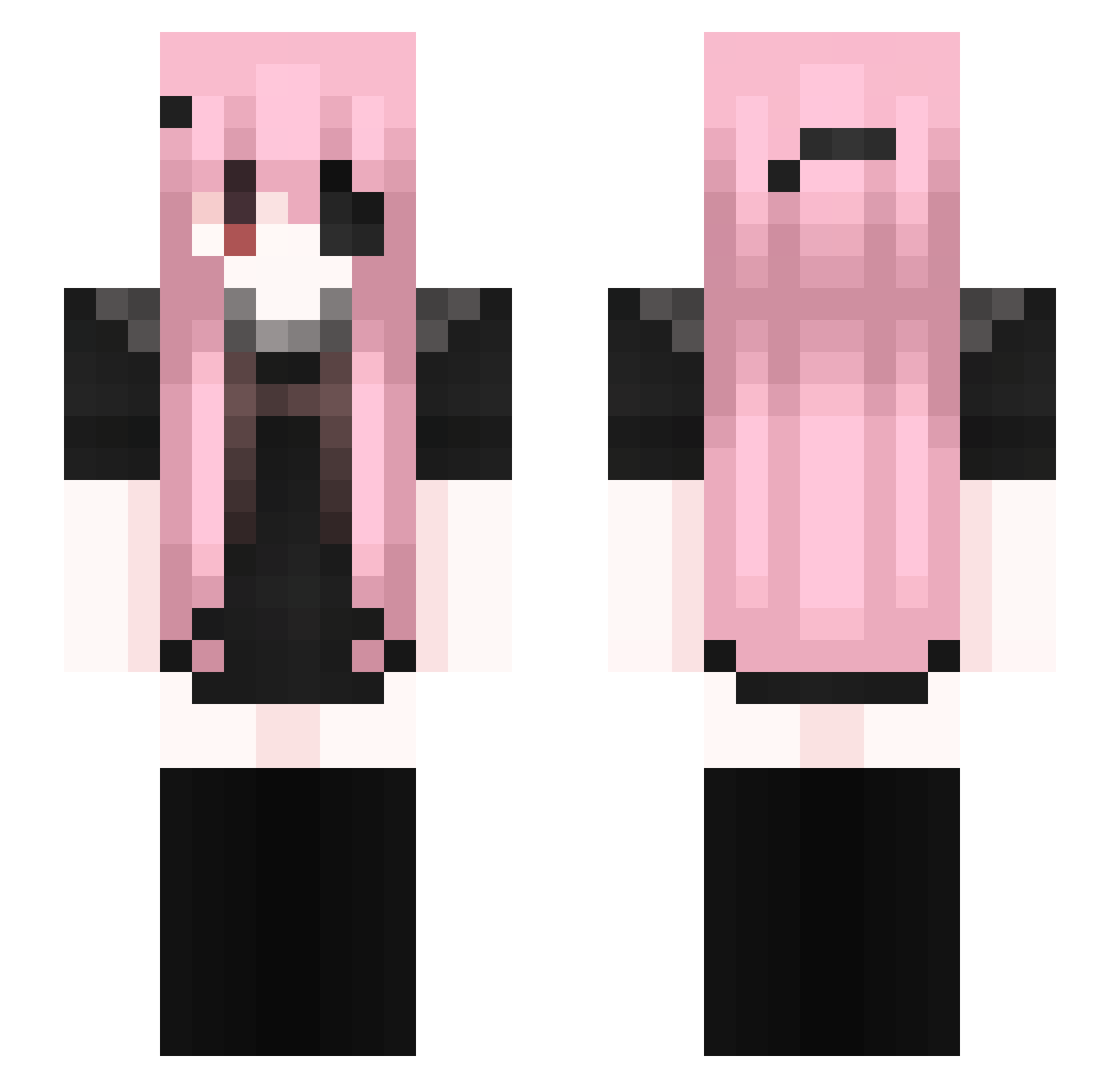 hollowchords Minecraft skin, front and back view