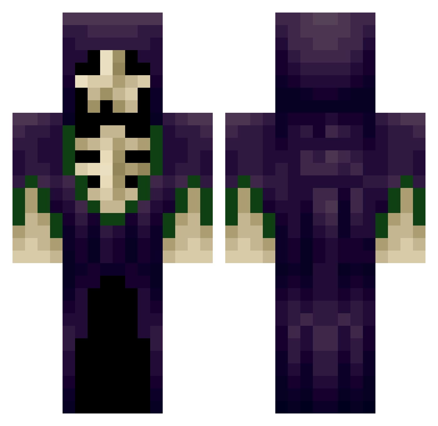 canape_apero Minecraft skin, front and back view