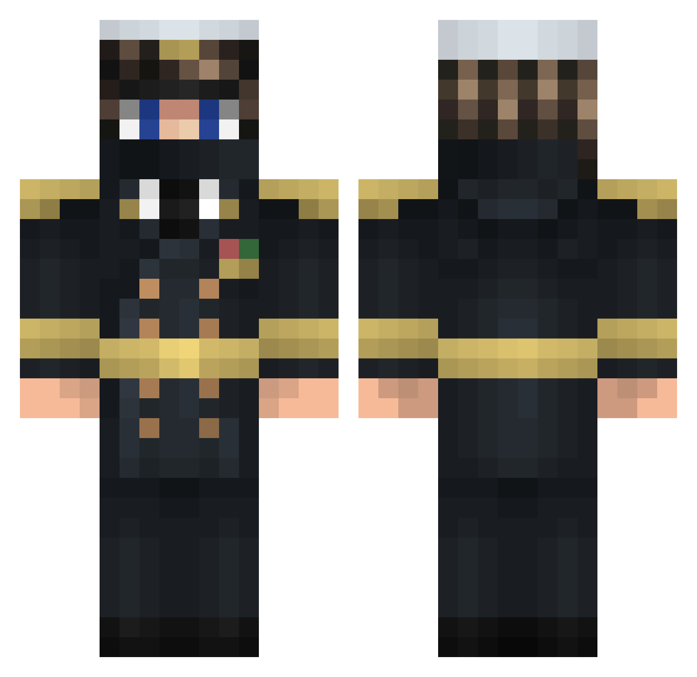 Hooligan_6 Minecraft skin, front and back view