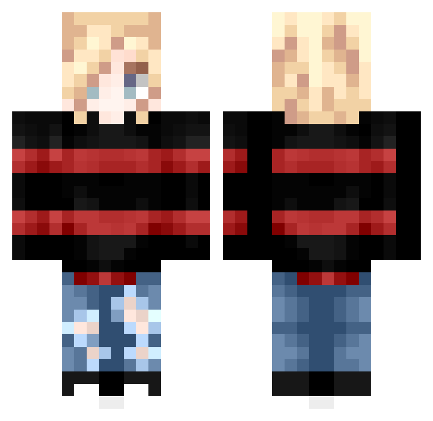 kirto_ Minecraft skin, front and back view
